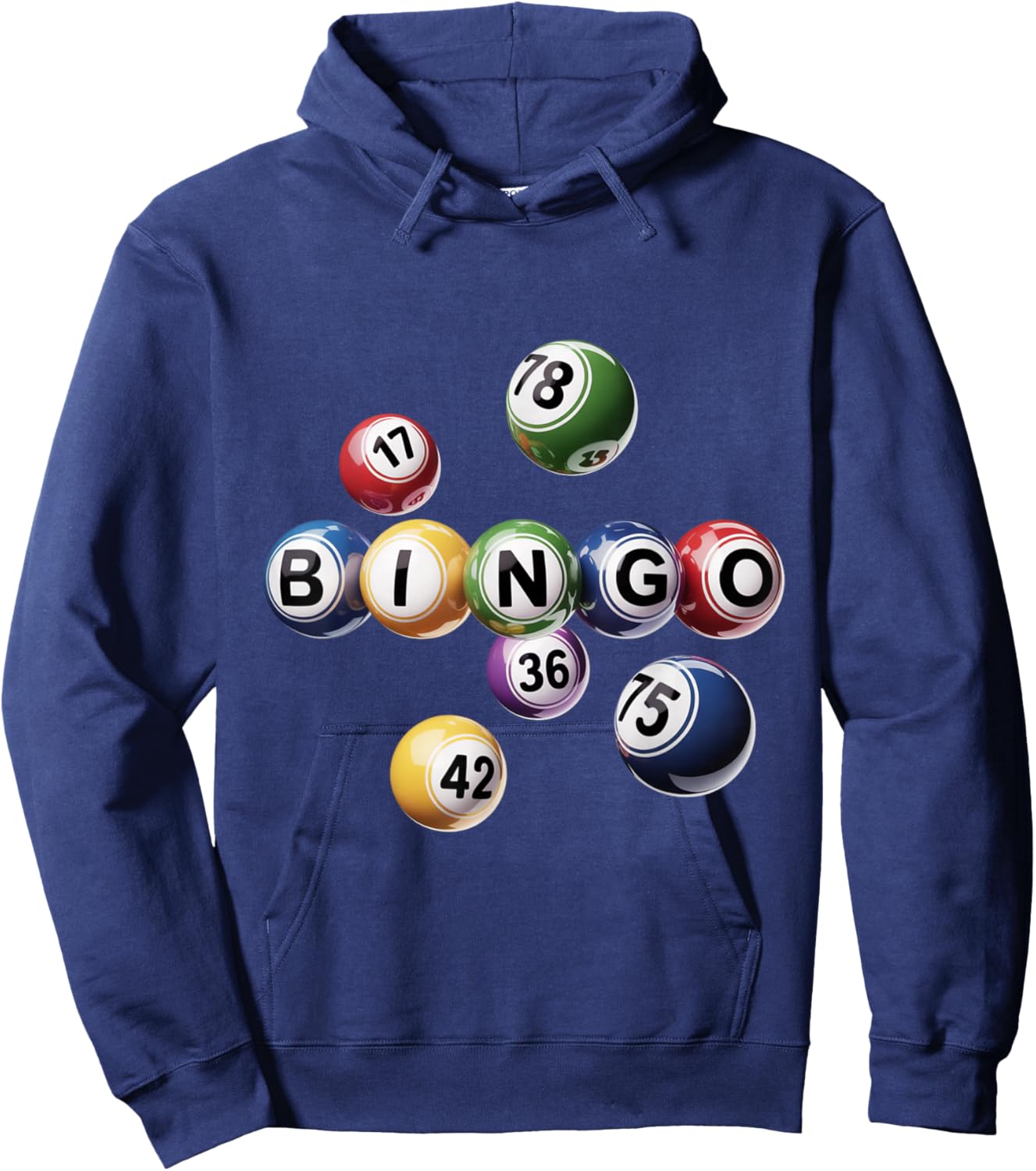 Classic Color Bingo Balls Arrangement Hoodie - Hoodie | Navy