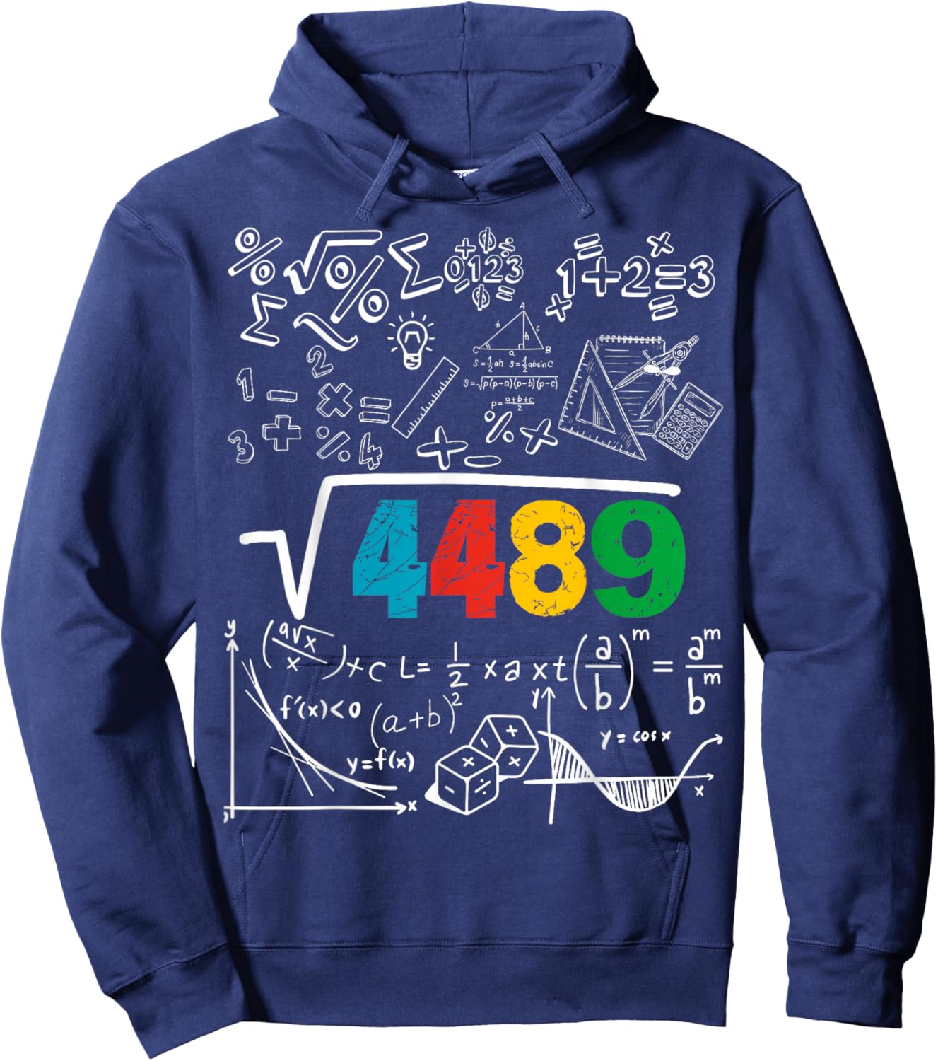 67 Meme Square Root 4489 Slang Six Seven Math Teacher Hoodie - Hoodie | Navy