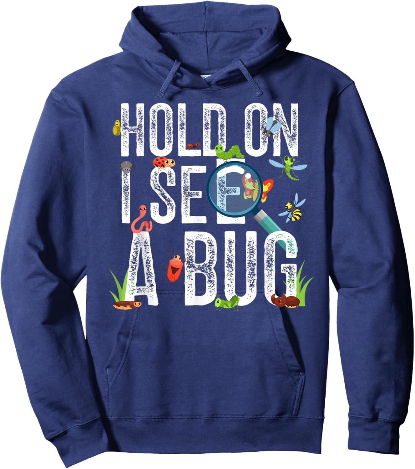 I See A Bug Catcher Bug Hunter Kids Insect Catcher Boys Hoodie - Hoodie | Navy
