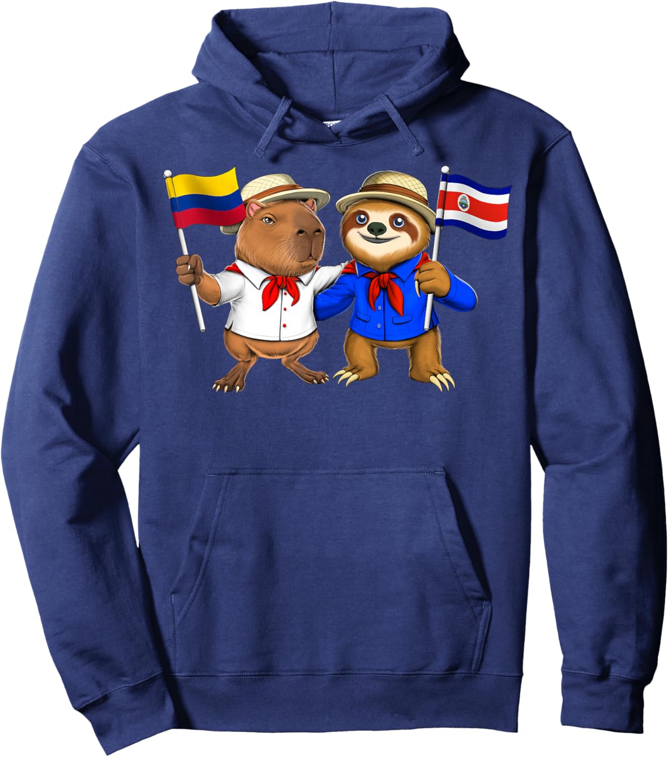 Colombia Costa Rica Roots Colombian Flag Proud Costa Rican Hoodie - Hoodie | Navy