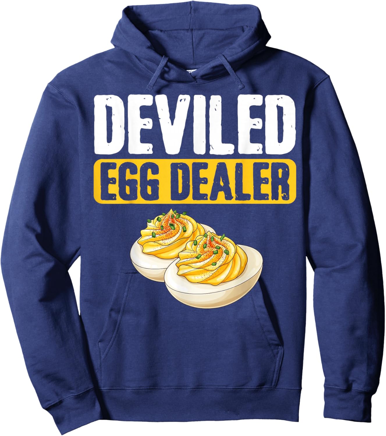 Retro Deviled Egg Dealer Thanksgiving Dinner Funny Hoodie - Hoodie | Navy