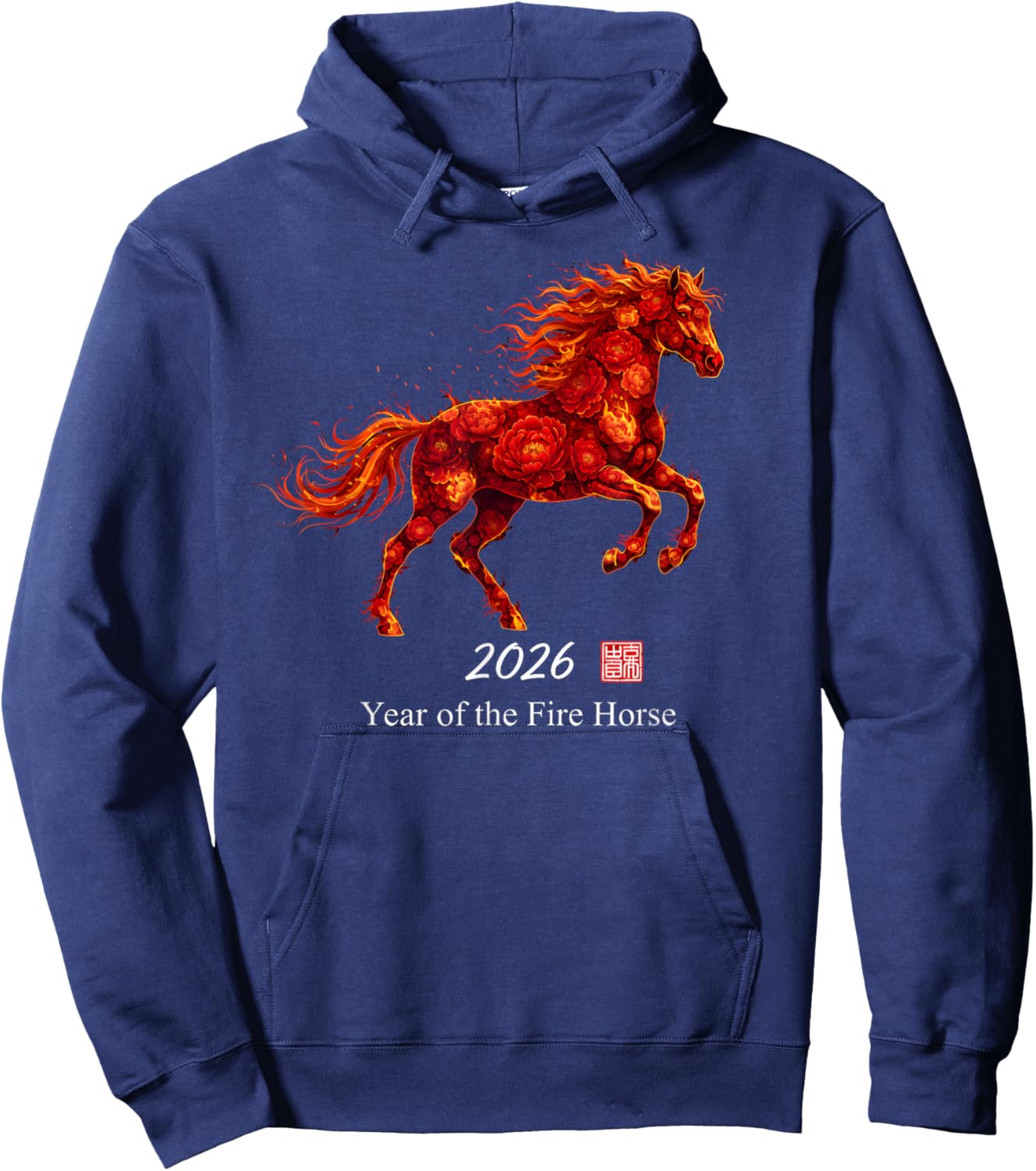 Year of The Fire Horse 2026 60th Birthday 1966 Hoodie - Hoodie | Navy