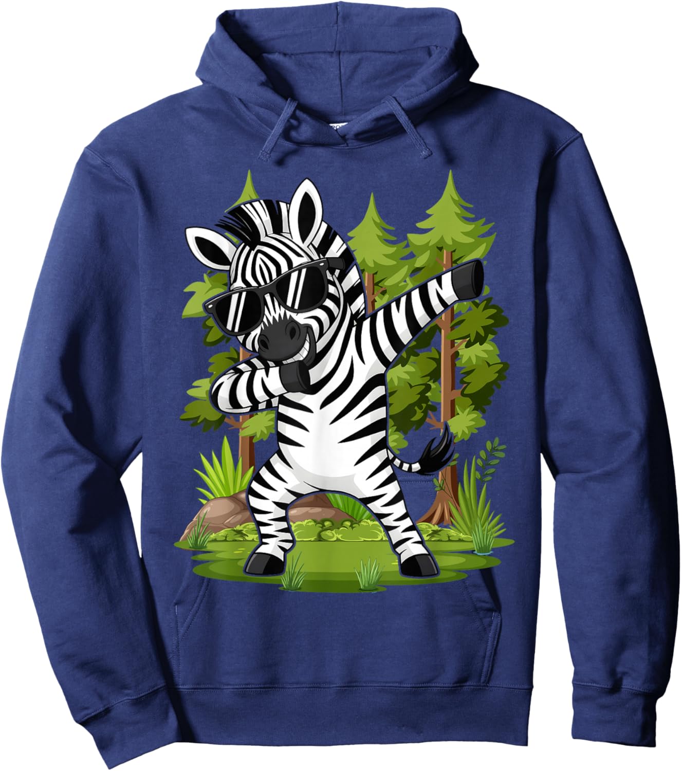 Cute Dabbing Zebra Clothes Kids Toddler Boys Animal Print Hoodie - Hoodie | Navy