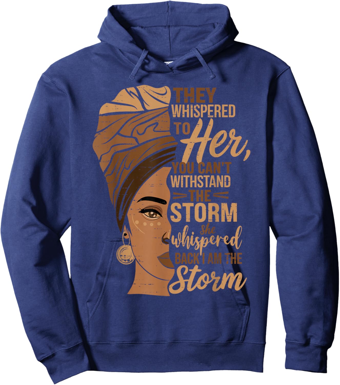 Storm Black History Month Women Melanin African Africa Queen Hoodie - Hoodie | Navy