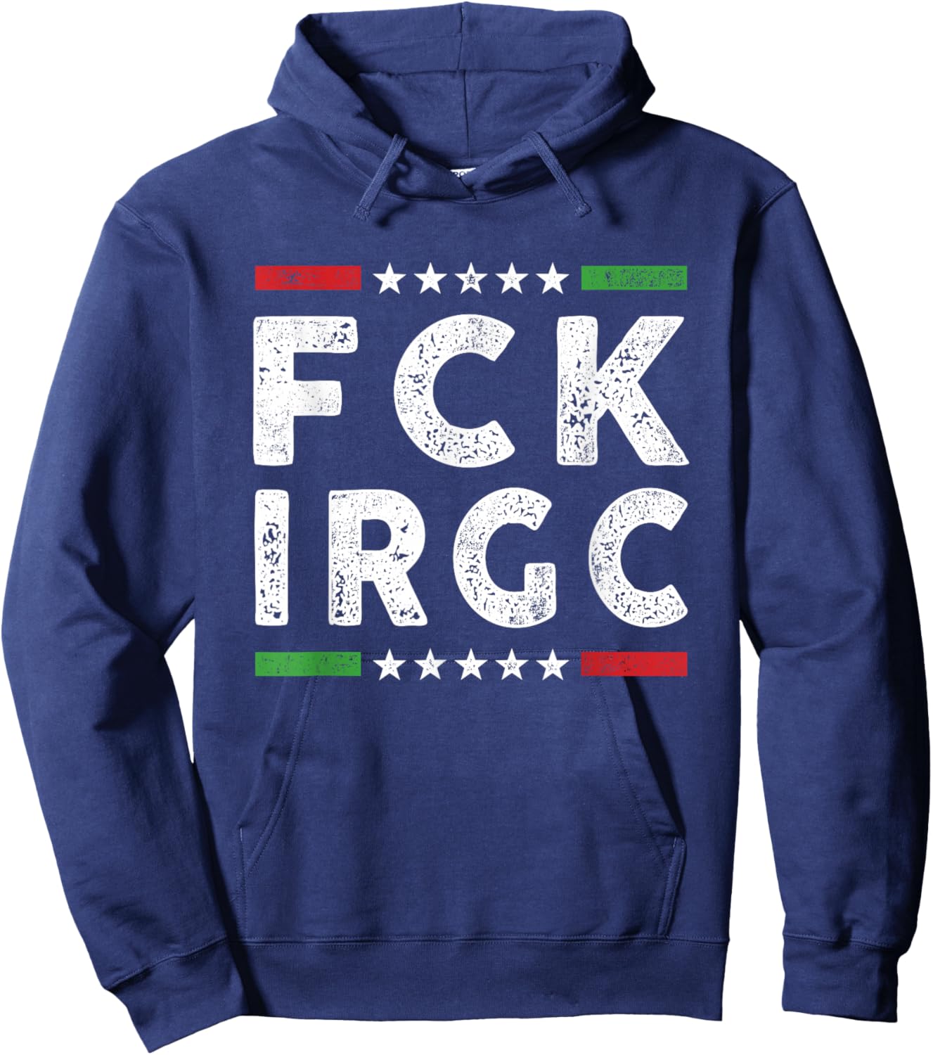 FCK IRGC Stand with Iran Lion and Sun Flag Iran Revolution Hoodie - Hoodie | Navy