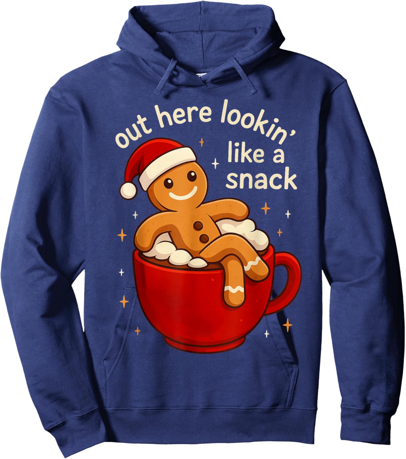Funny Gingerbread Christmas Snack Cookies Boys Toddler Kids Hoodie - Hoodie | Navy