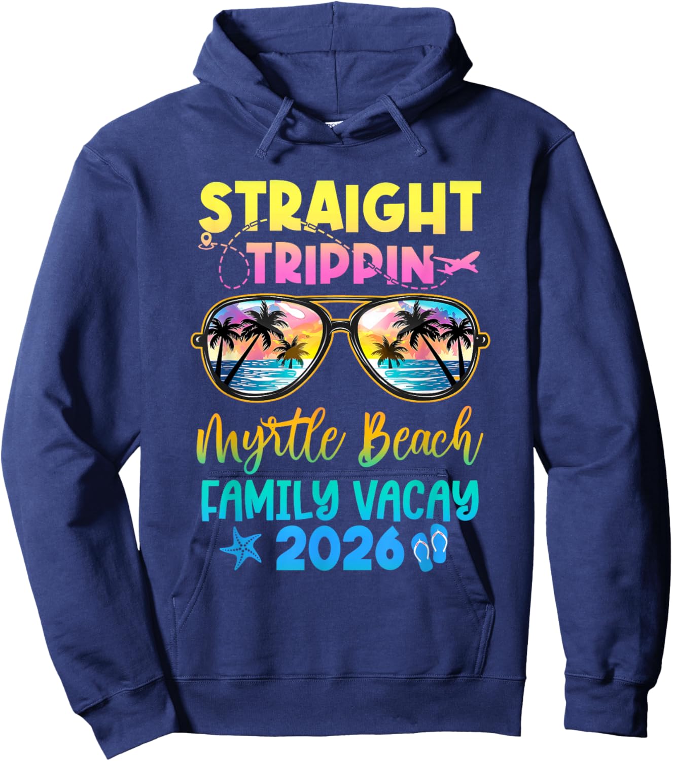 Family Vacation Myrtle Beach 2026 Summer Holiday Matching Hoodie - Hoodie | Navy