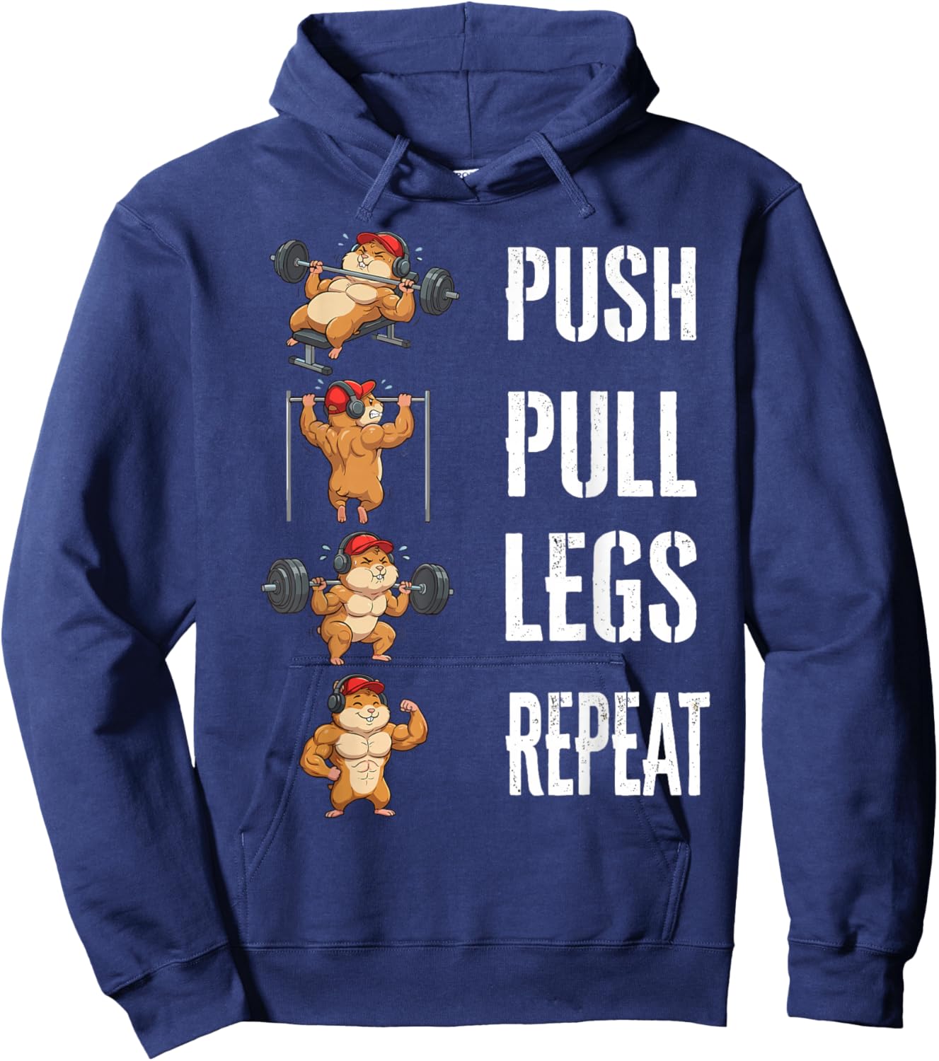 Funny Gym Rat Fitness Workout Training Bodybuilding Cycle Hoodie - Hoodie | Navy
