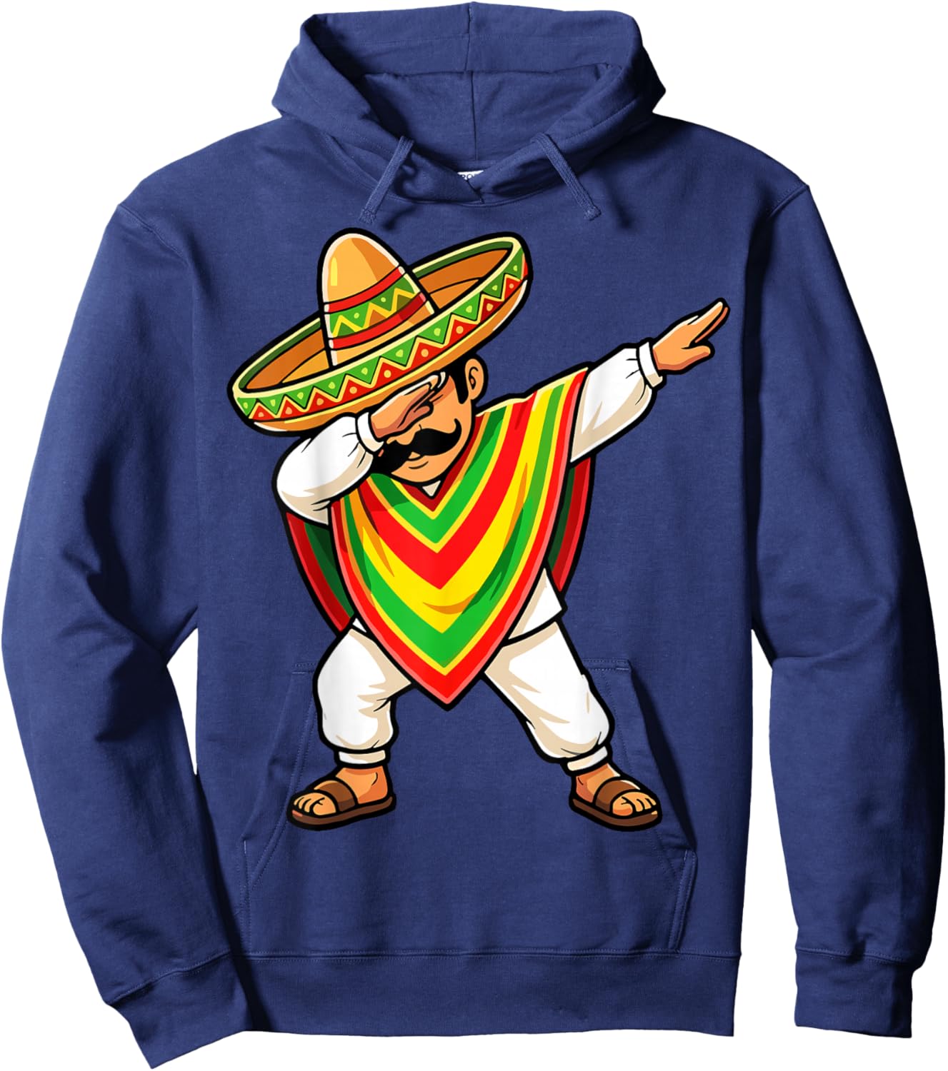 Dabbing Mexican Boy Poncho Cinco De Mayo Hoodie - Hoodie | Navy