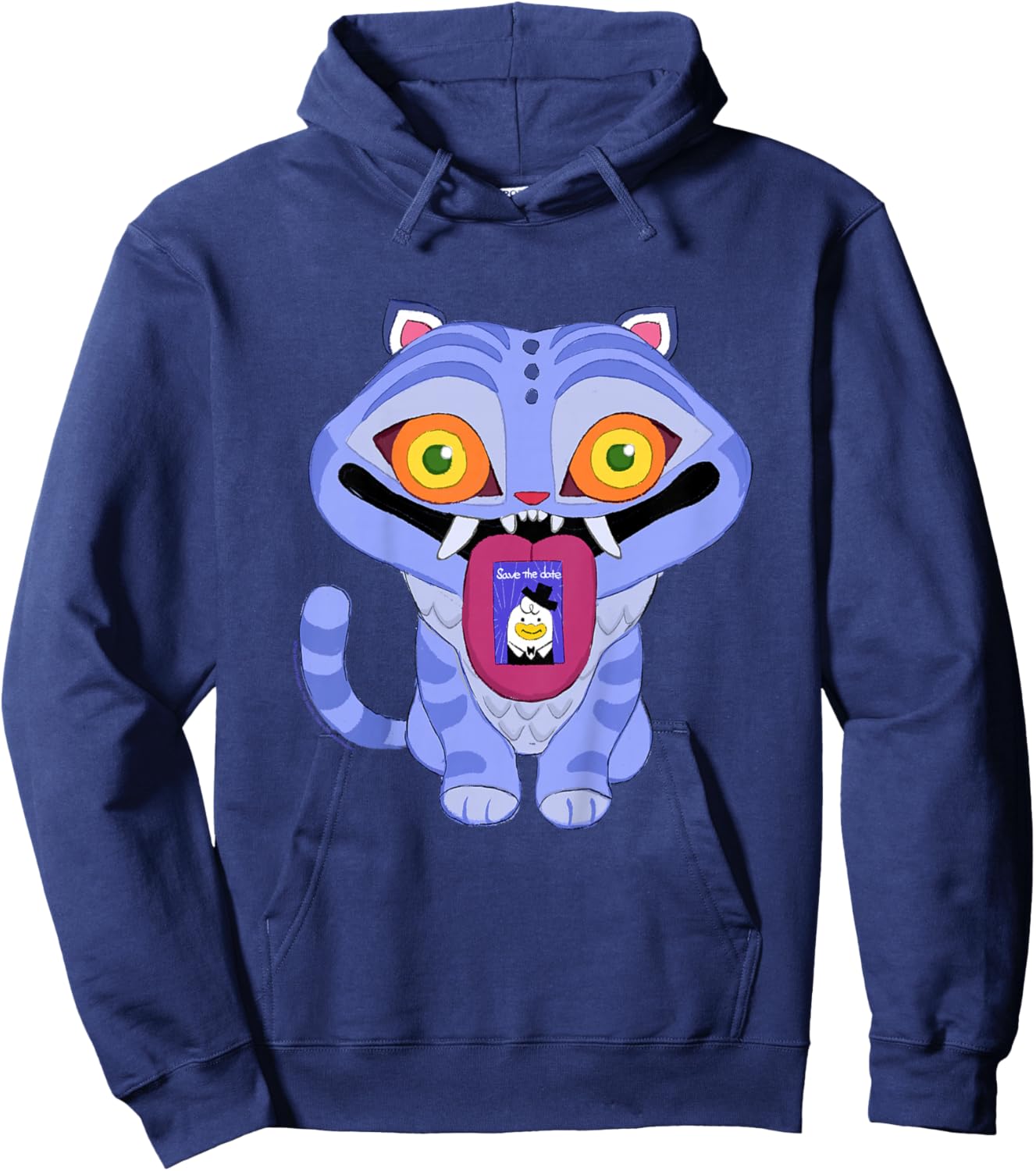 Kpop Demon Hunters Halloween Derpy Save The Date Invitation Hoodie - Hoodie | Navy