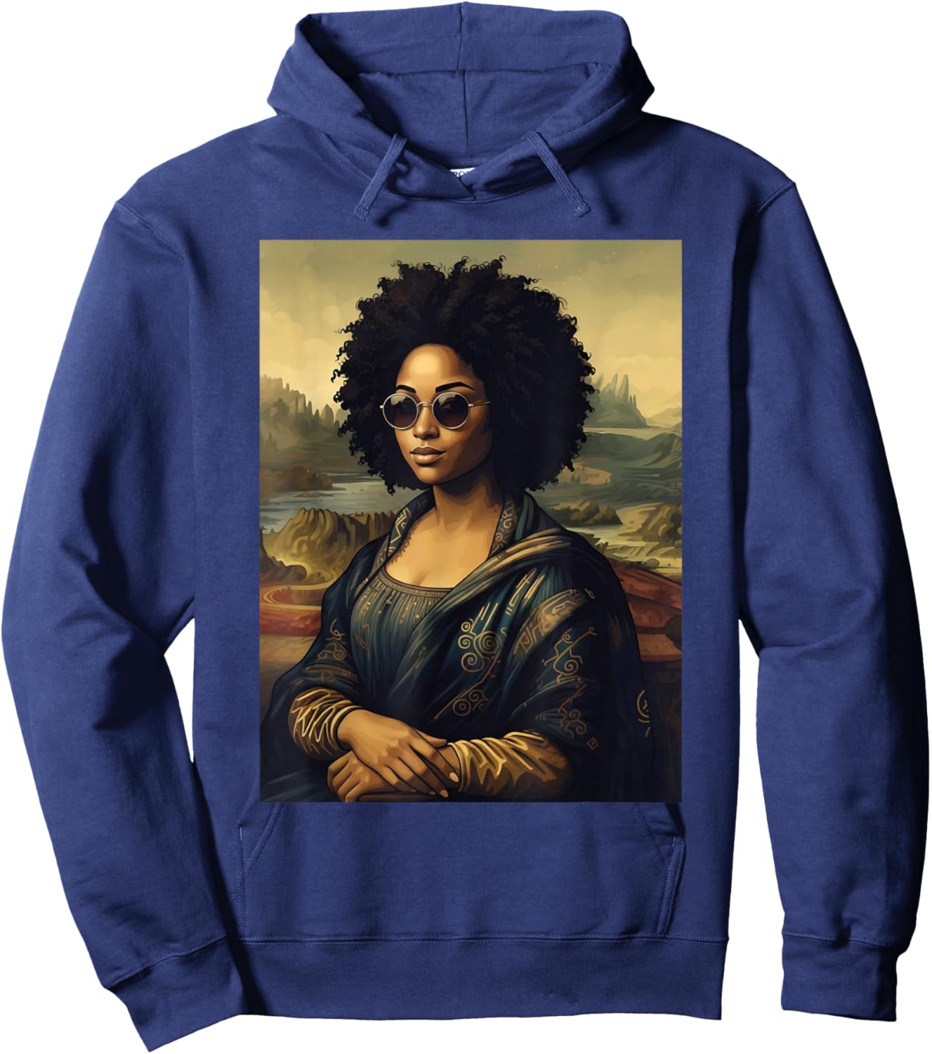 Black Mona Lisa - Black History Month African Roots Hoodie - Hoodie | Navy