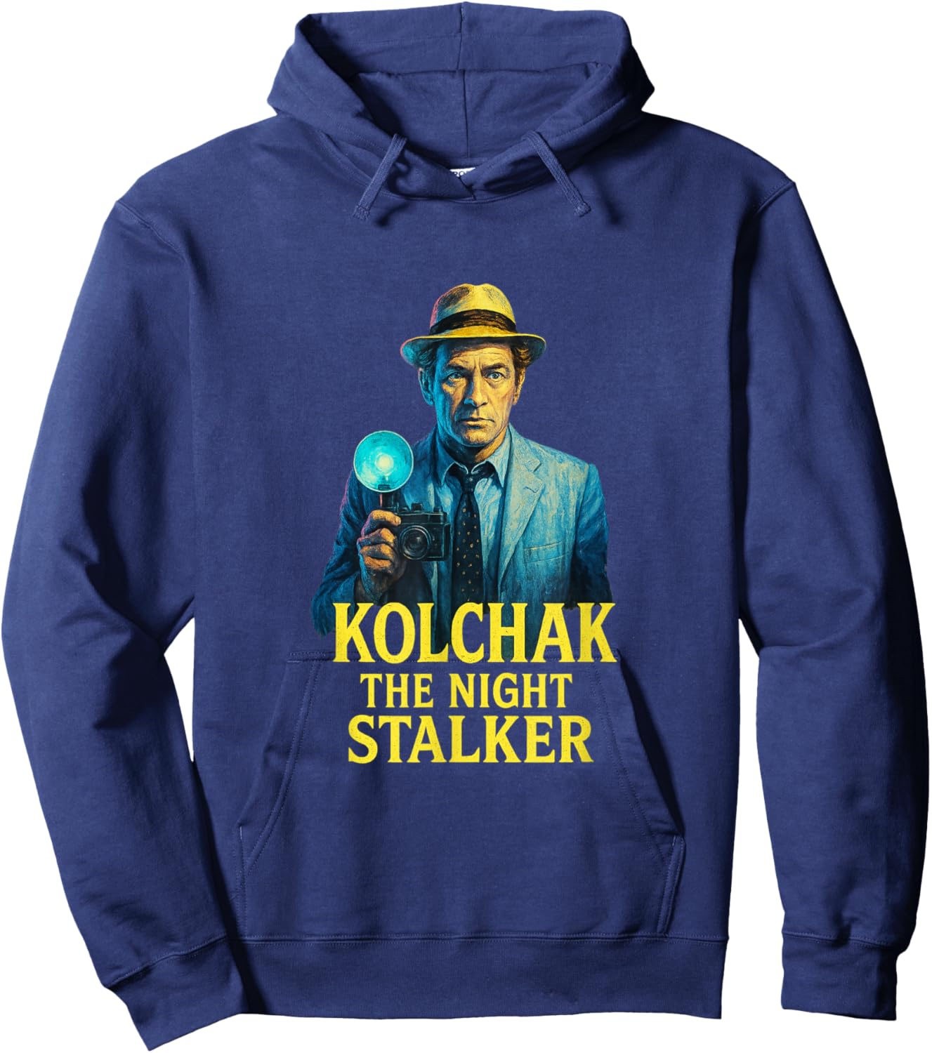 Kolchak The Night Stalker Cult Classic Horror & Mystery Hoodie - Hoodie | Navy