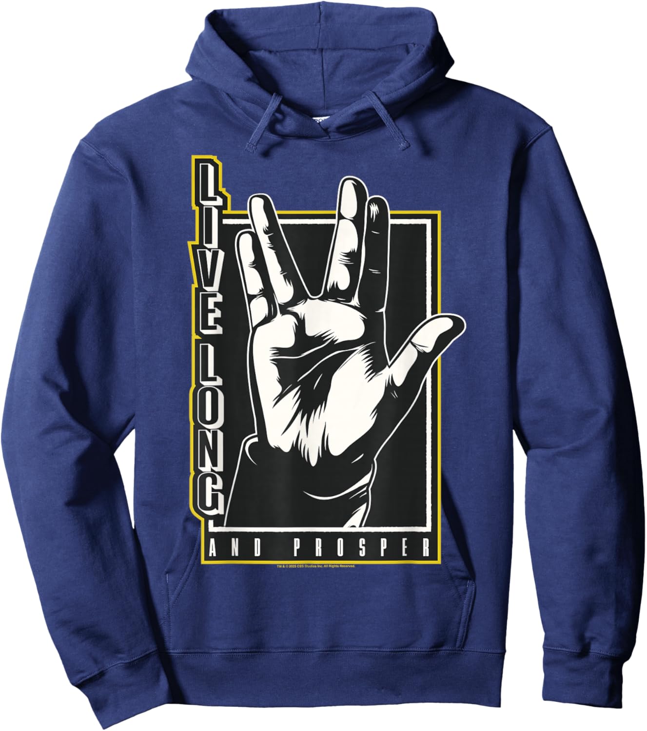 Star Trek: The Original Series Live Long and Prosper Vulcan Hoodie - Hoodie | Navy