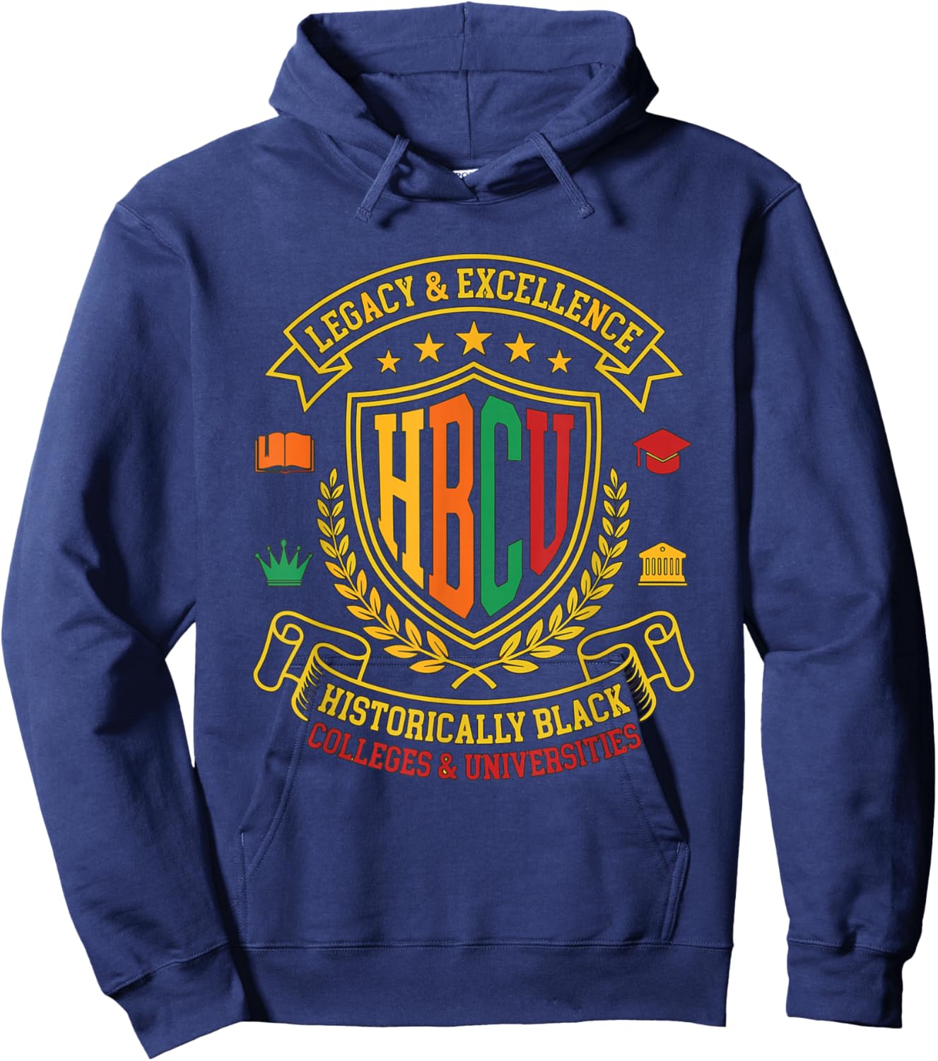 HBCU Legacy Excellence Historically Black College University Hoodie - Hoodie | Navy