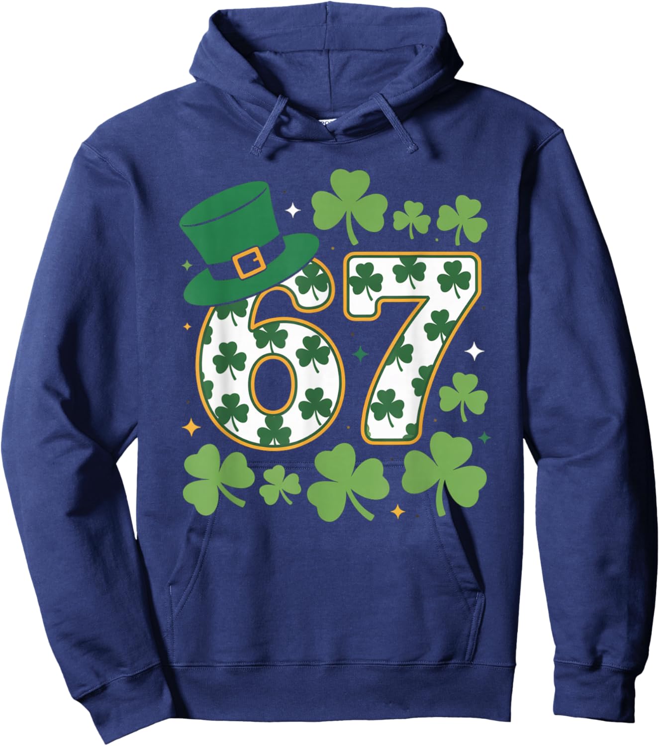 Funny 6 7 Lucky St Patricks Day Six Seven Matching Family Hoodie - Hoodie | Navy