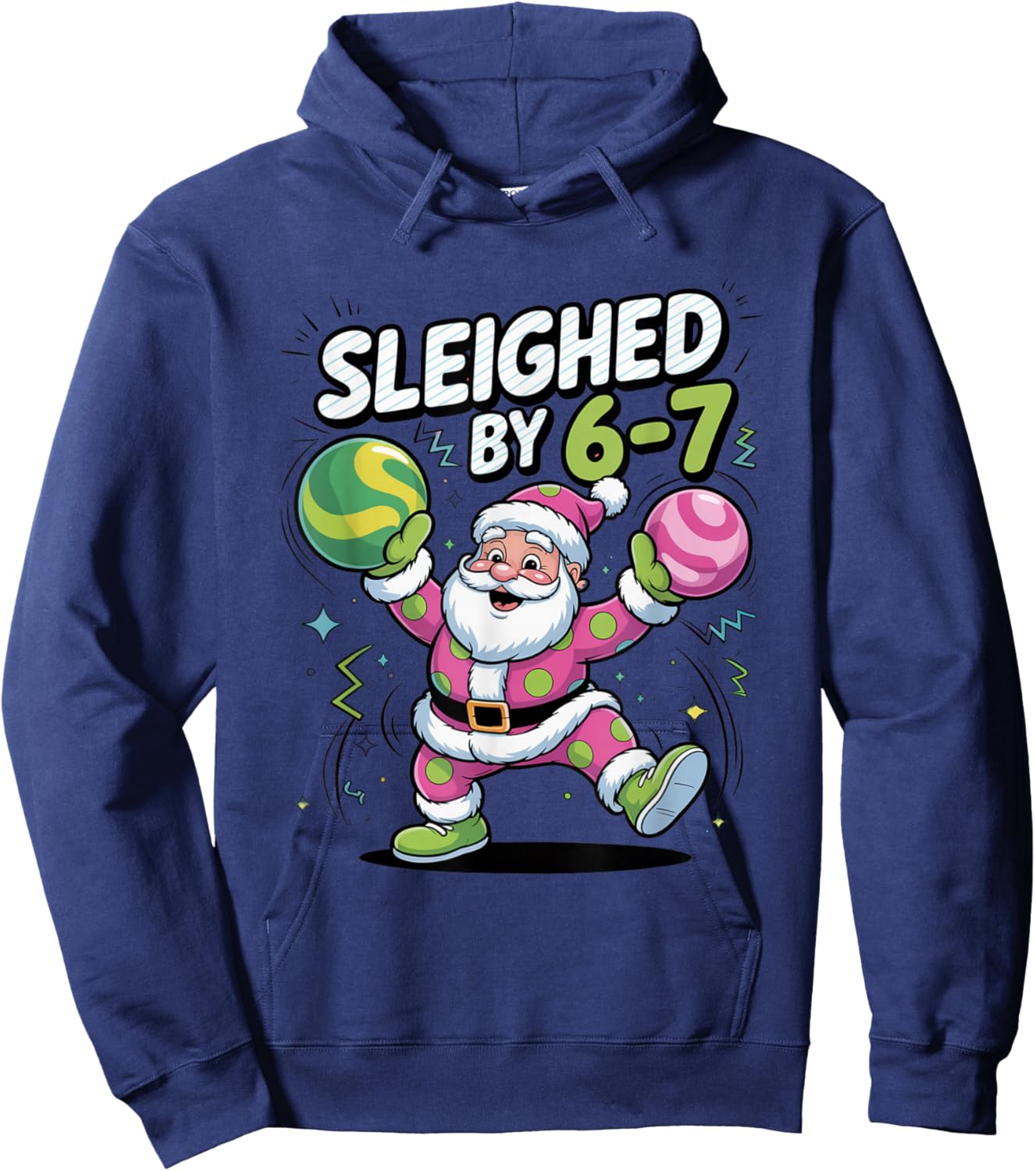 Christmas 67 Funny Xmas Six Seven Ugly Sweater 6-7 Hoodie - Hoodie | Navy