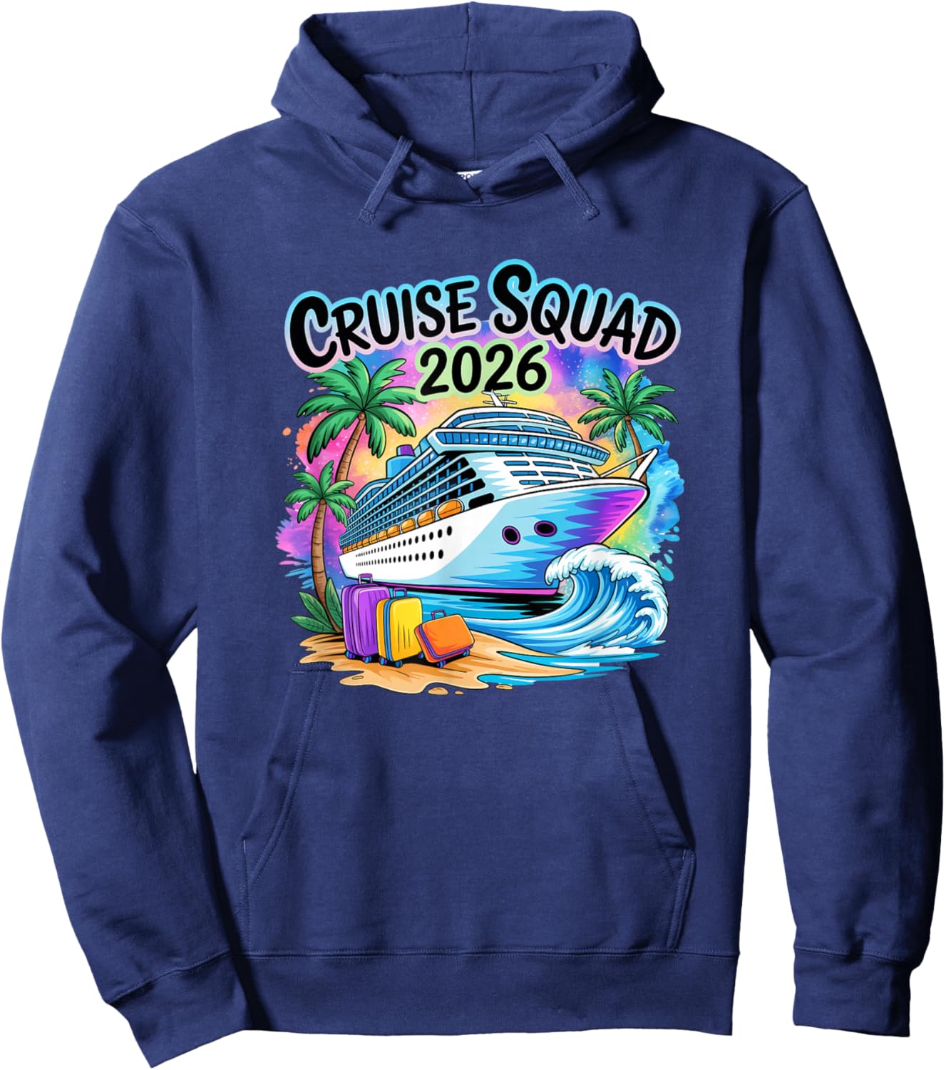 Cruise Squad 2026 Family Group Matching Summer Vacation Hoodie - Hoodie | Navy