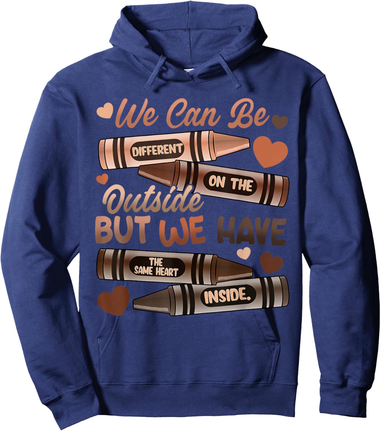 The Same Heart Inside Black History Month African American Hoodie - Hoodie | Navy