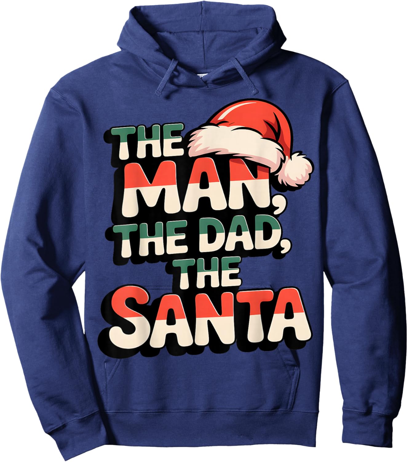 The Man The Dad The Santa Funny Christmas Hoodie - Hoodie | Navy