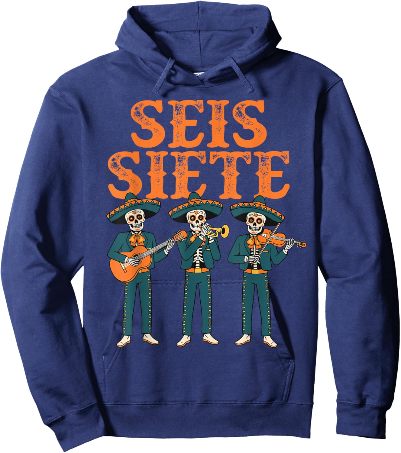 SEIS Siete Shirt Funny Six Seven 67 Meme Mexican Hoodie - Hoodie | Navy