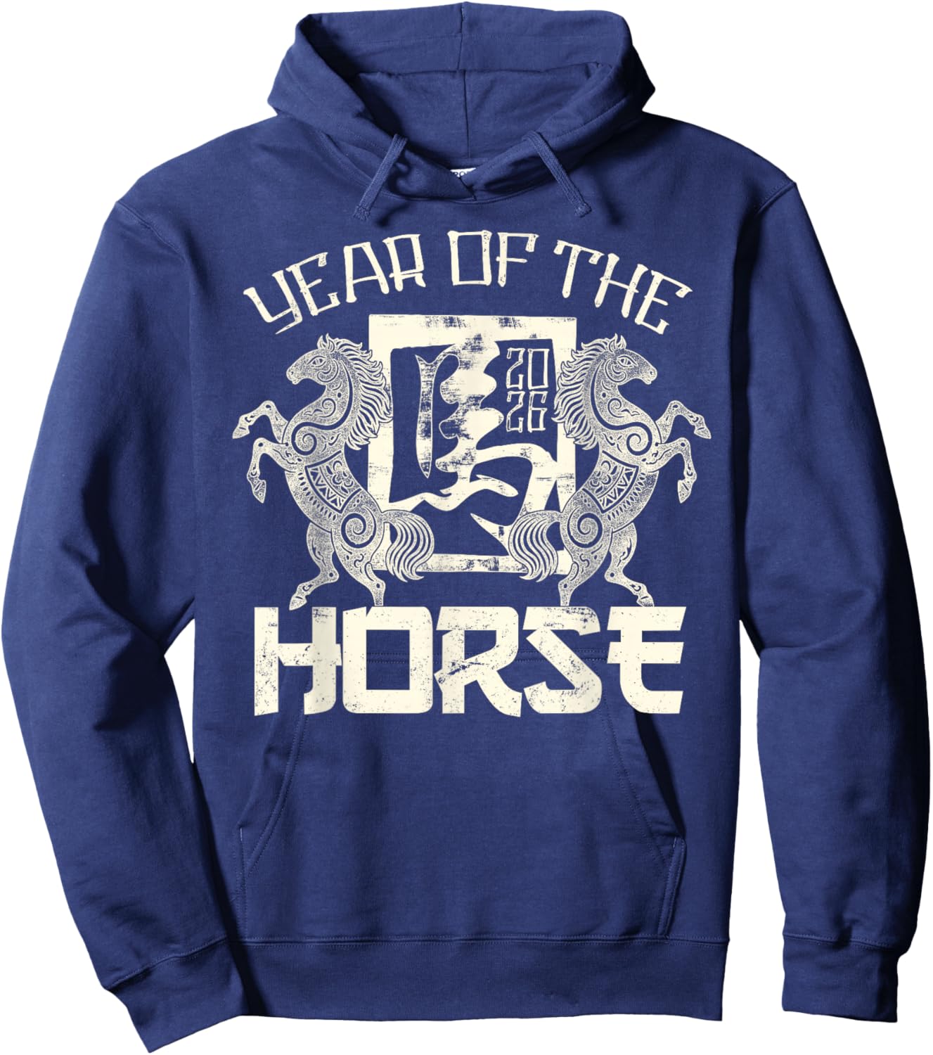 2026 Year of The Horse Chinese Zodiac Chinese New Year Hoodie - Hoodie | Navy