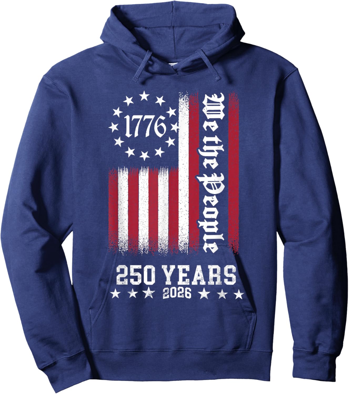 Vintage USA Flag 250th Anniversary Independence Day Freedom Hoodie - Hoodie | Navy