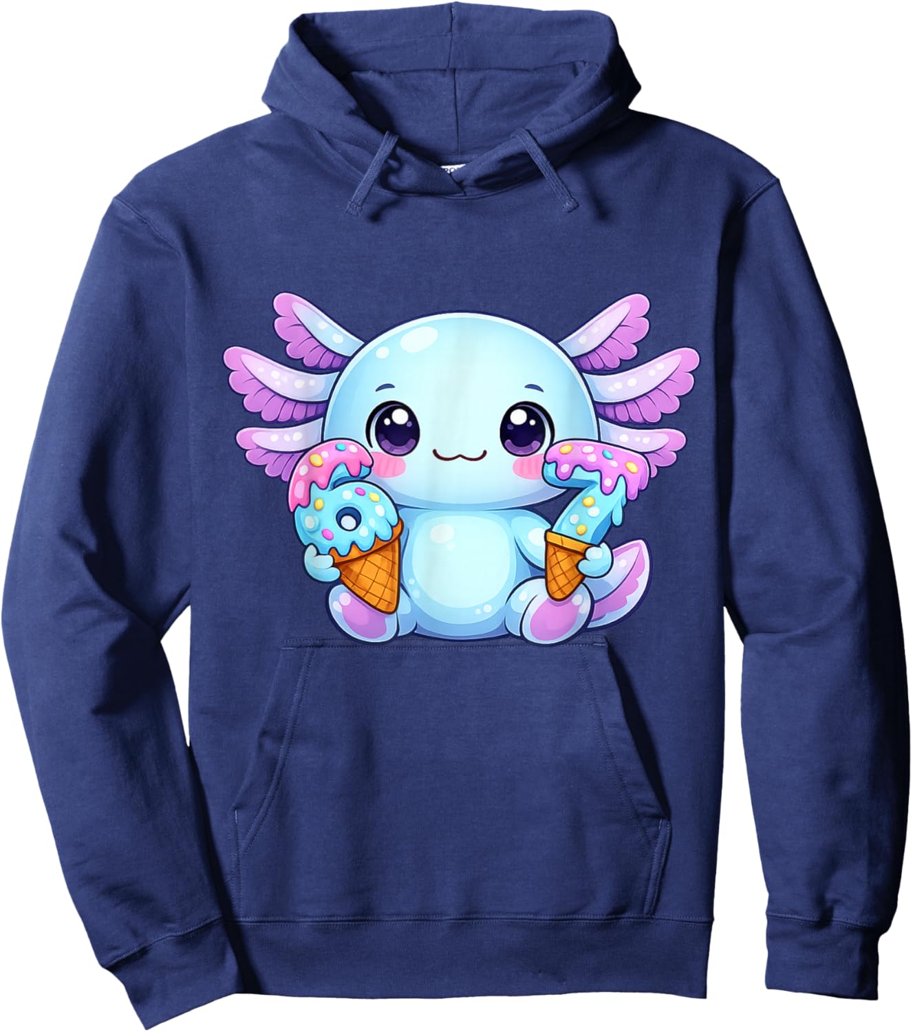 6 7 Axolotl Six Seven Girls Kids Hoodie - Hoodie | Navy