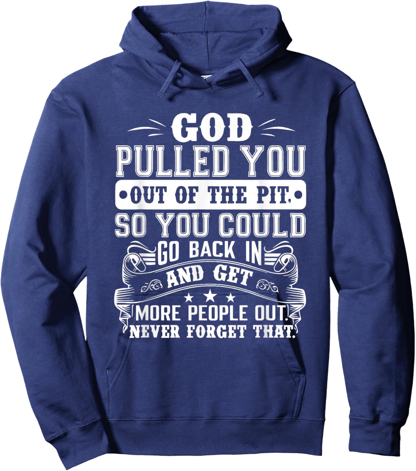 God Pulled You Out - Sobriety Anniversary Sober AA NA Hoodie - Hoodie | Navy