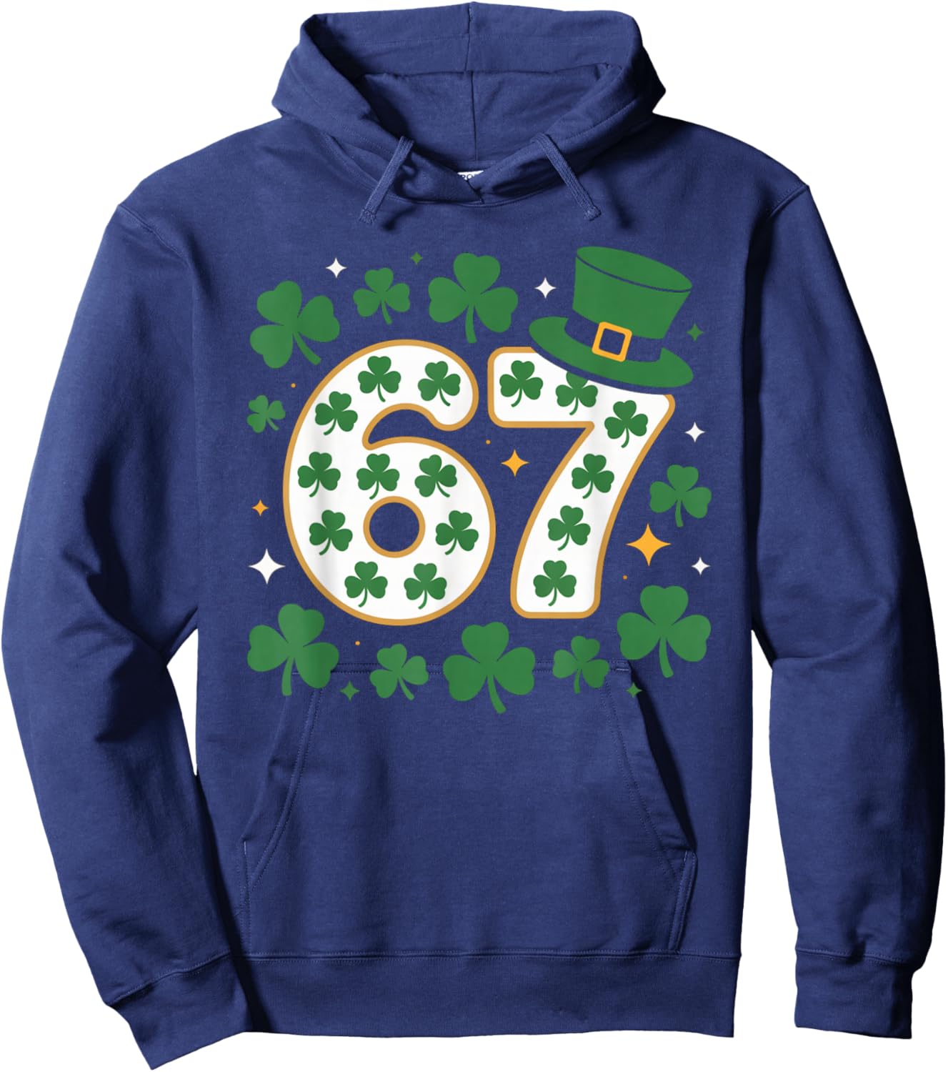 Funny 6 7 Lucky St Patricks Day Six Seven Matching Family Hoodie - Hoodie | Navy