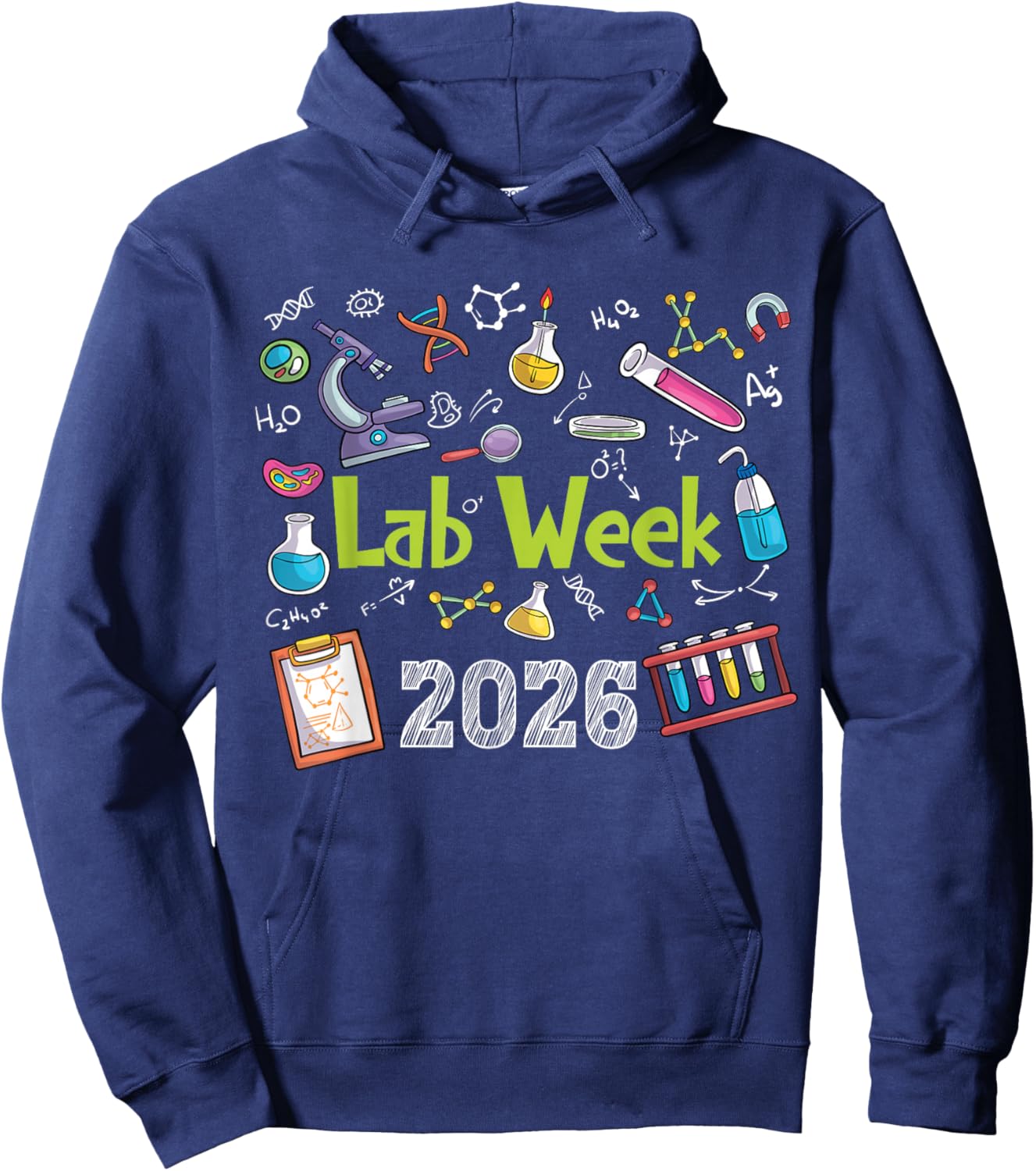 Lab Week 2026 Retro Medical Laboratory Tech Lab Week Hoodie - Hoodie | Navy
