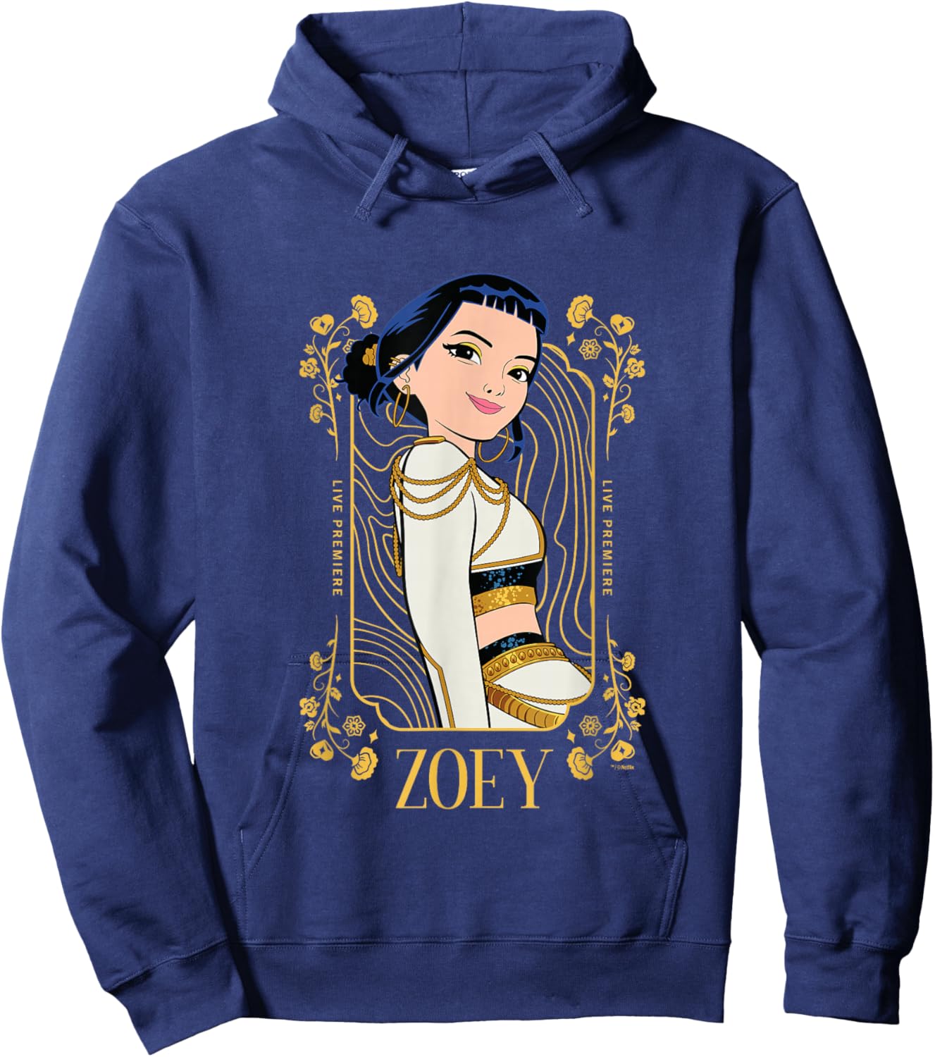 Kpop Demon Hunters Golden Zoey Officially Licensed Hoodie - Hoodie | Navy