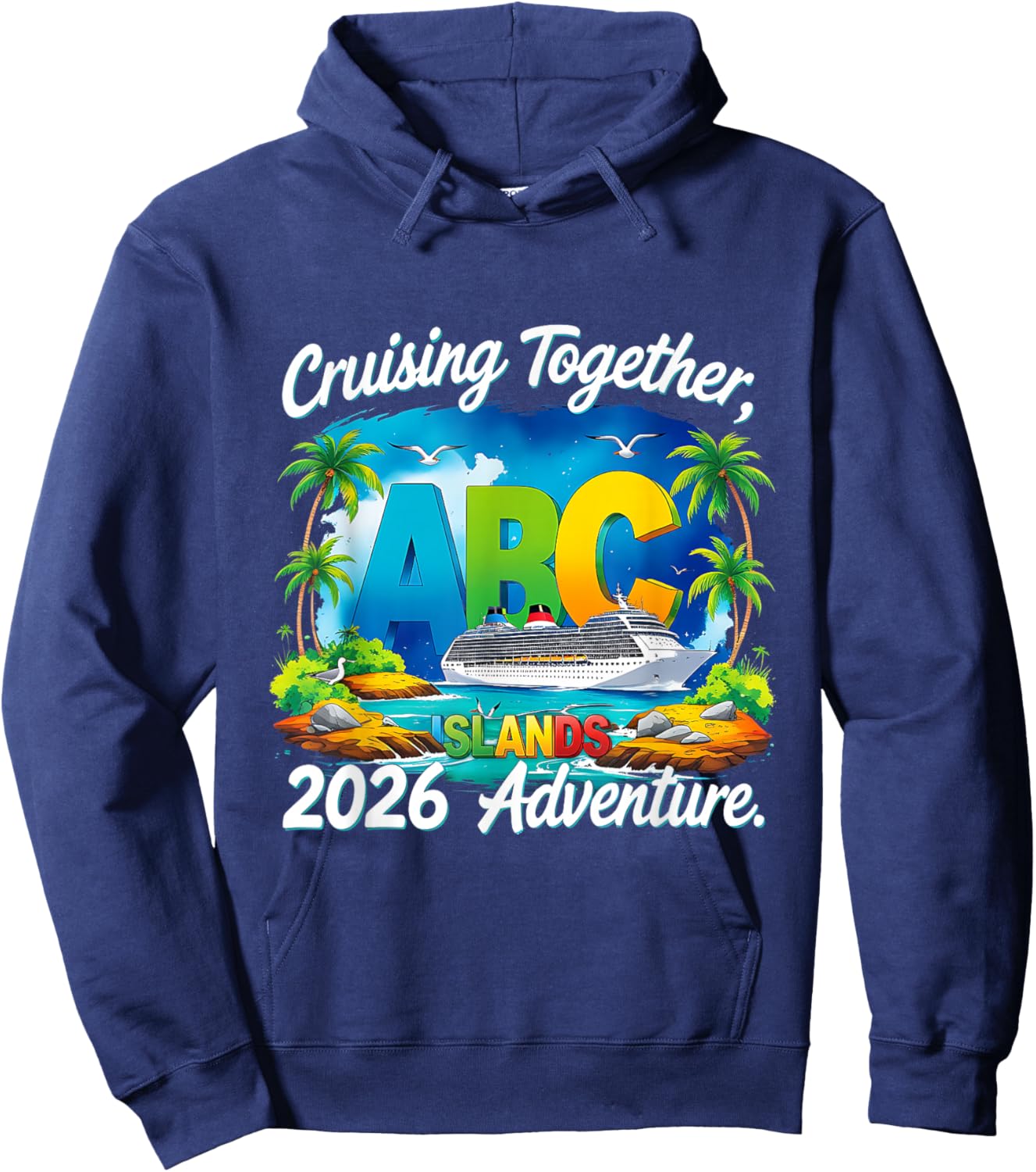 Aruba Bonaire Curaçao Cruise Trip Caribbean ABC Islands Hoodie - Hoodie | Navy