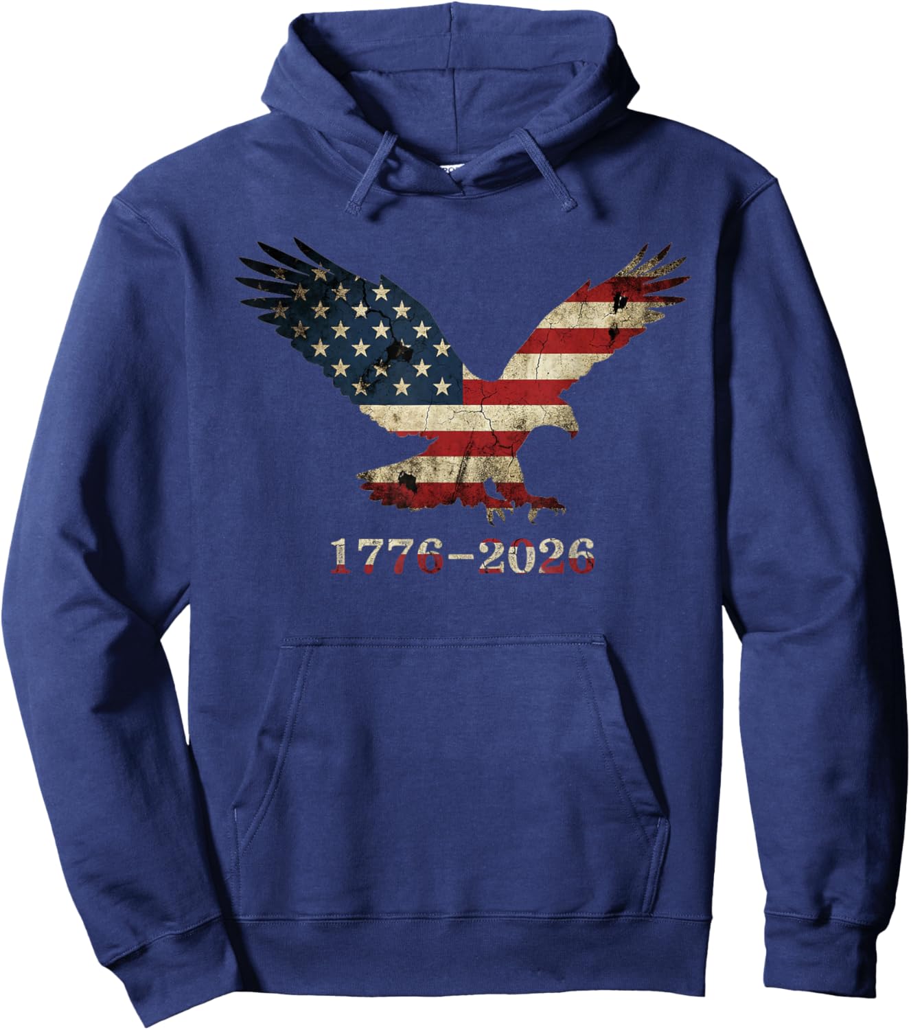250 Years Patriotic Eagle American Flag Design Hoodie - Hoodie | Navy