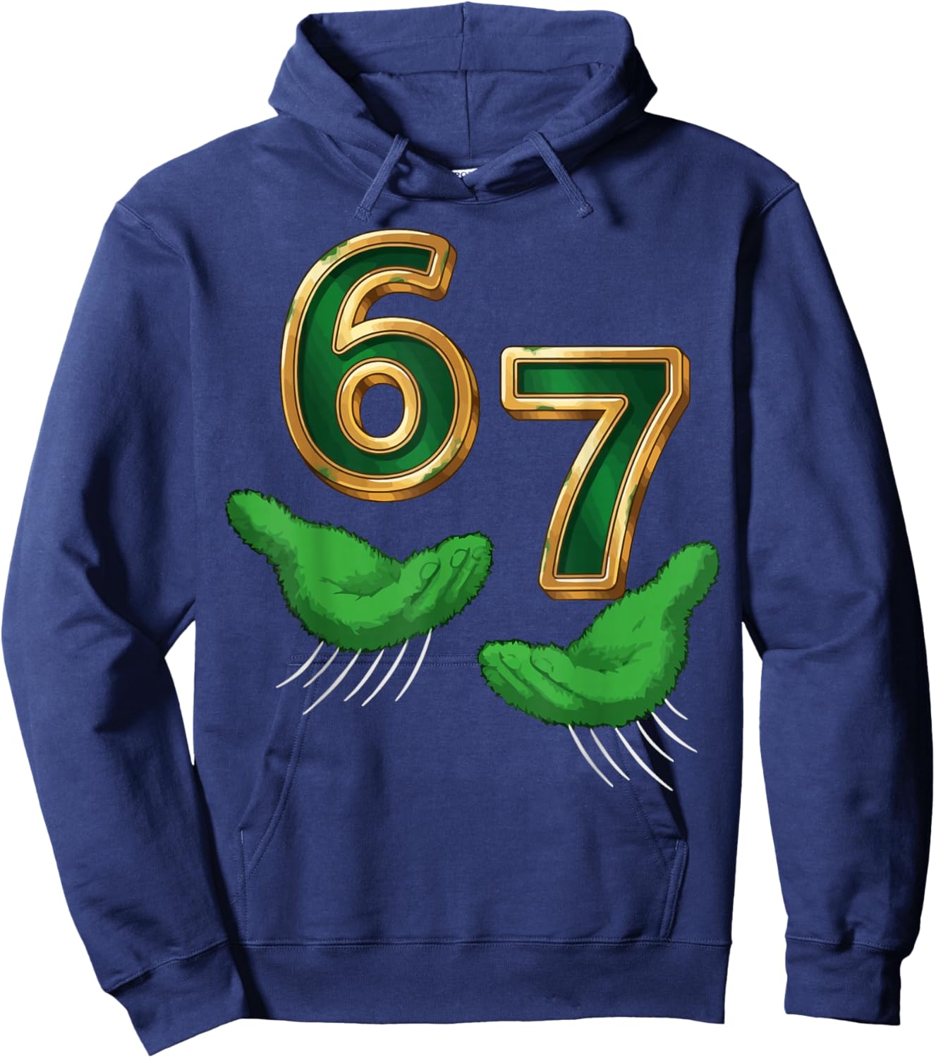 Funny 6 7 St Patricks Day Shamrock Lucky Six Seven Meme Kids Hoodie - Hoodie | Navy