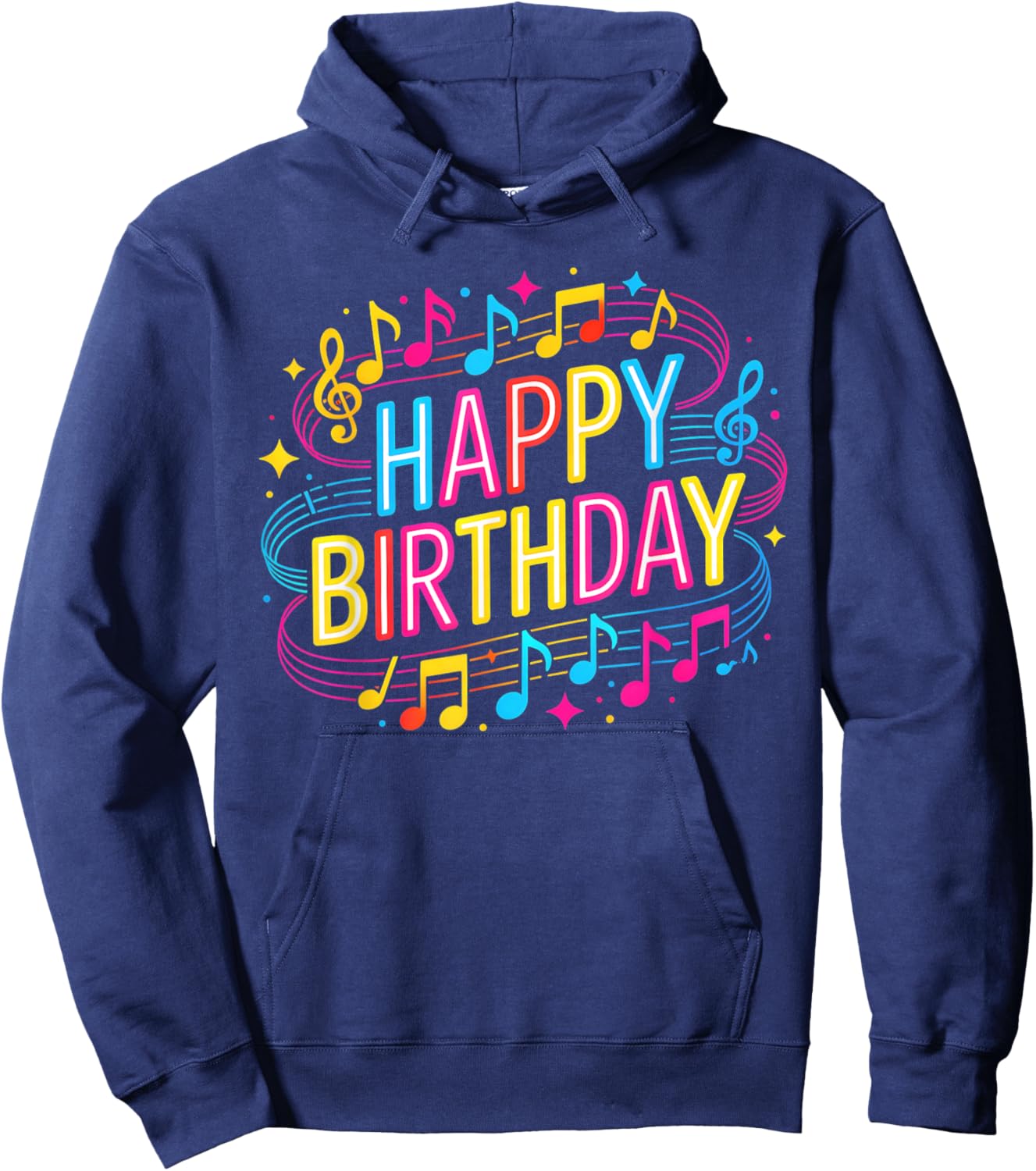 Happy Birthday Music Hoodie - Hoodie | Navy
