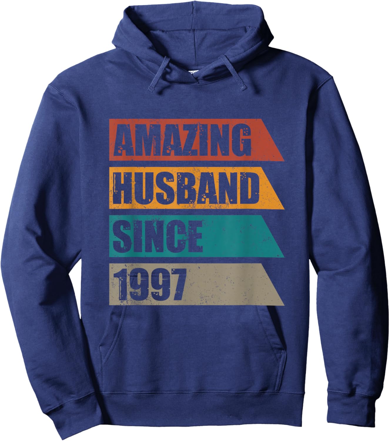 Retro Amazing Husband Since 1997 29th Wedding Anniversary Hoodie - Hoodie | Navy