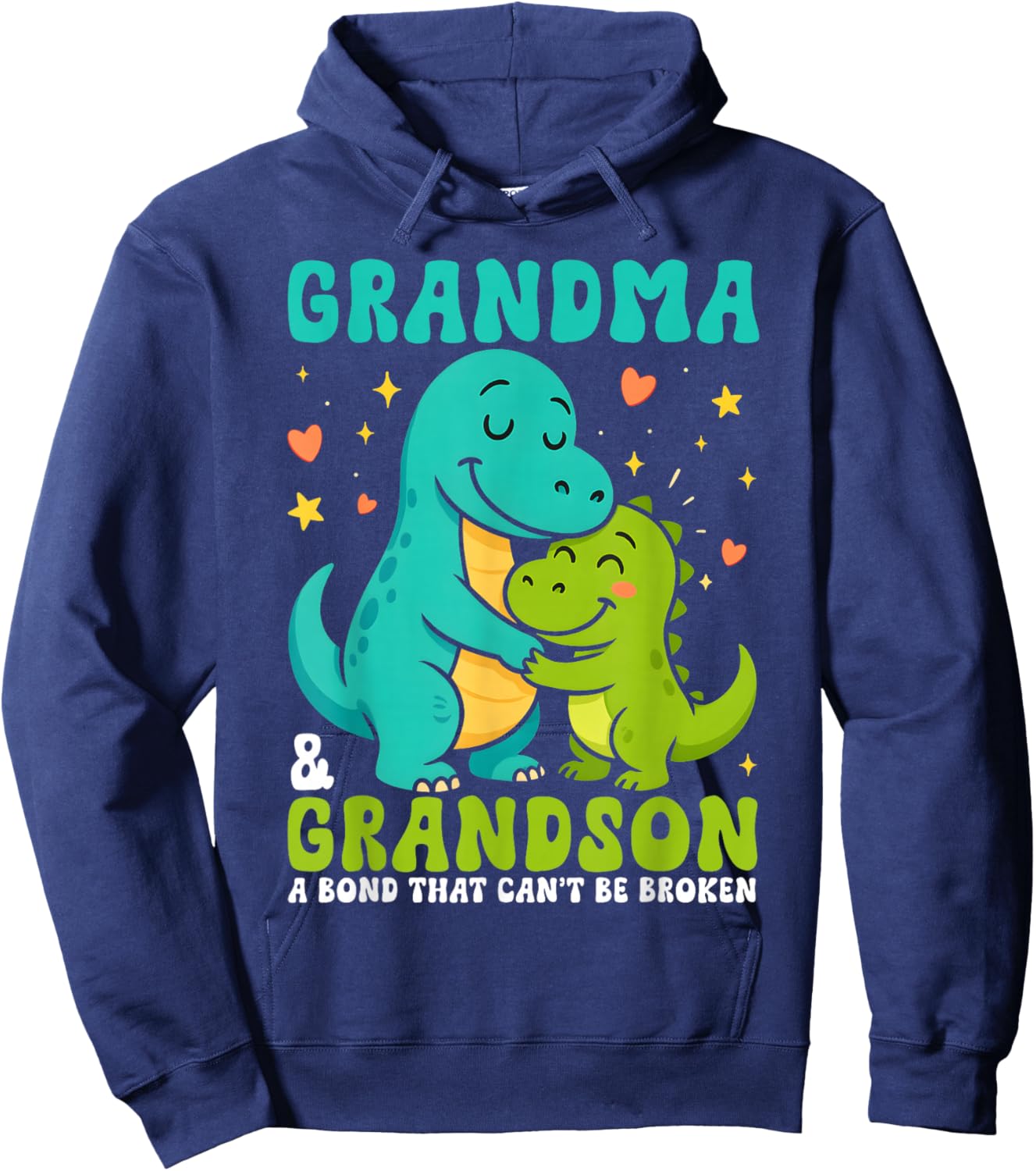 Grandma and Grandson Dinosaur A Bond That Cant Be Broken Hoodie - Hoodie | Navy