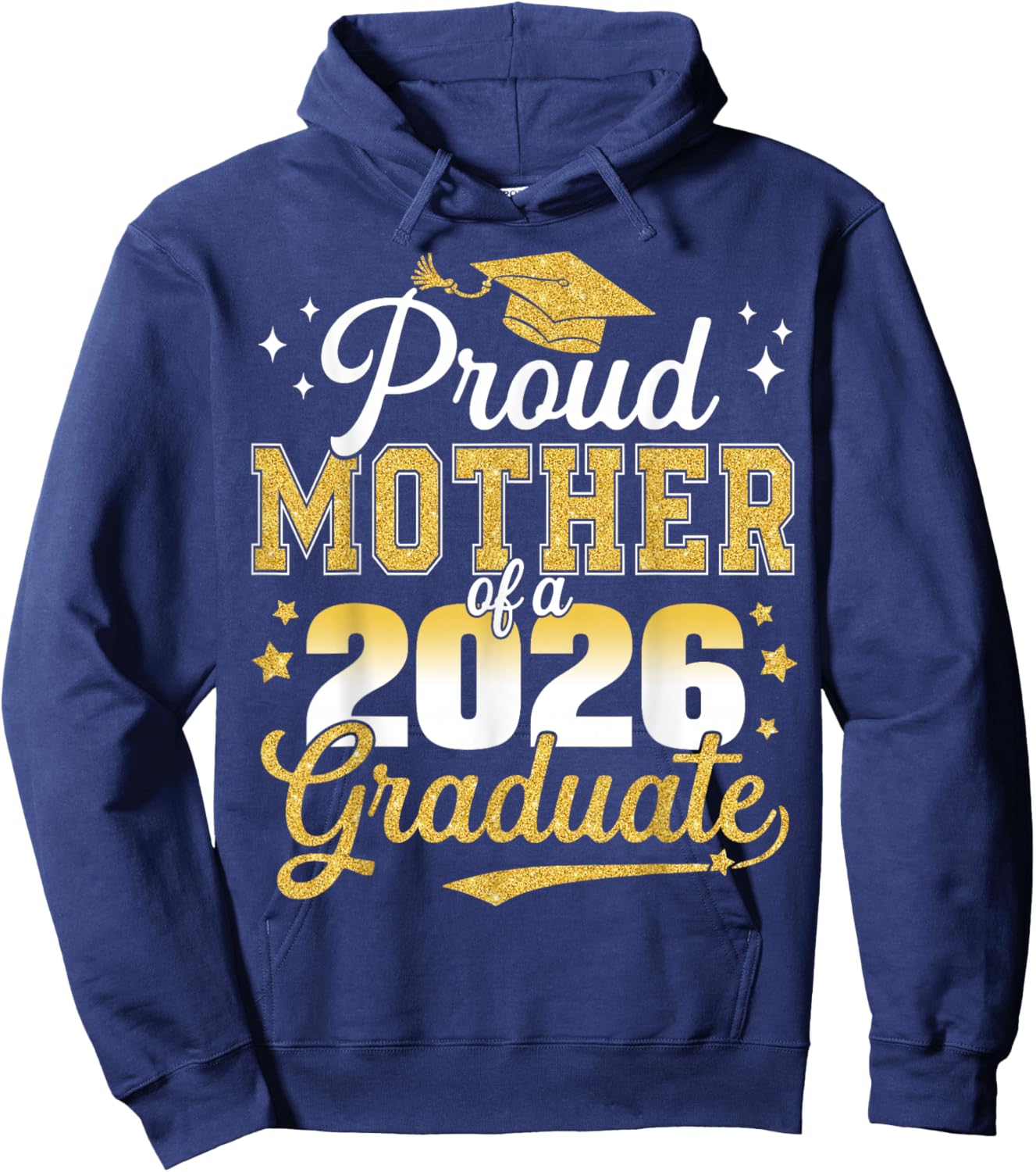 Proud Mother of a Class of 2026 Graduate Senior Graduation Hoodie - Hoodie | Navy