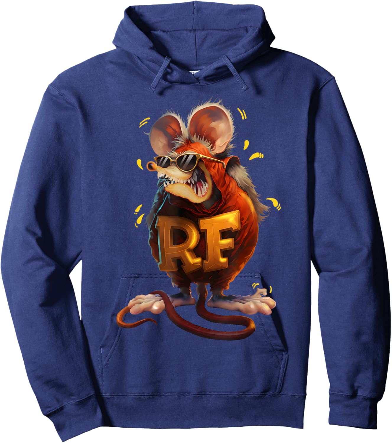 Rat Fink Sunglasses Green Horror Cartoon Spooky Rat Hoodie - Hoodie | Navy