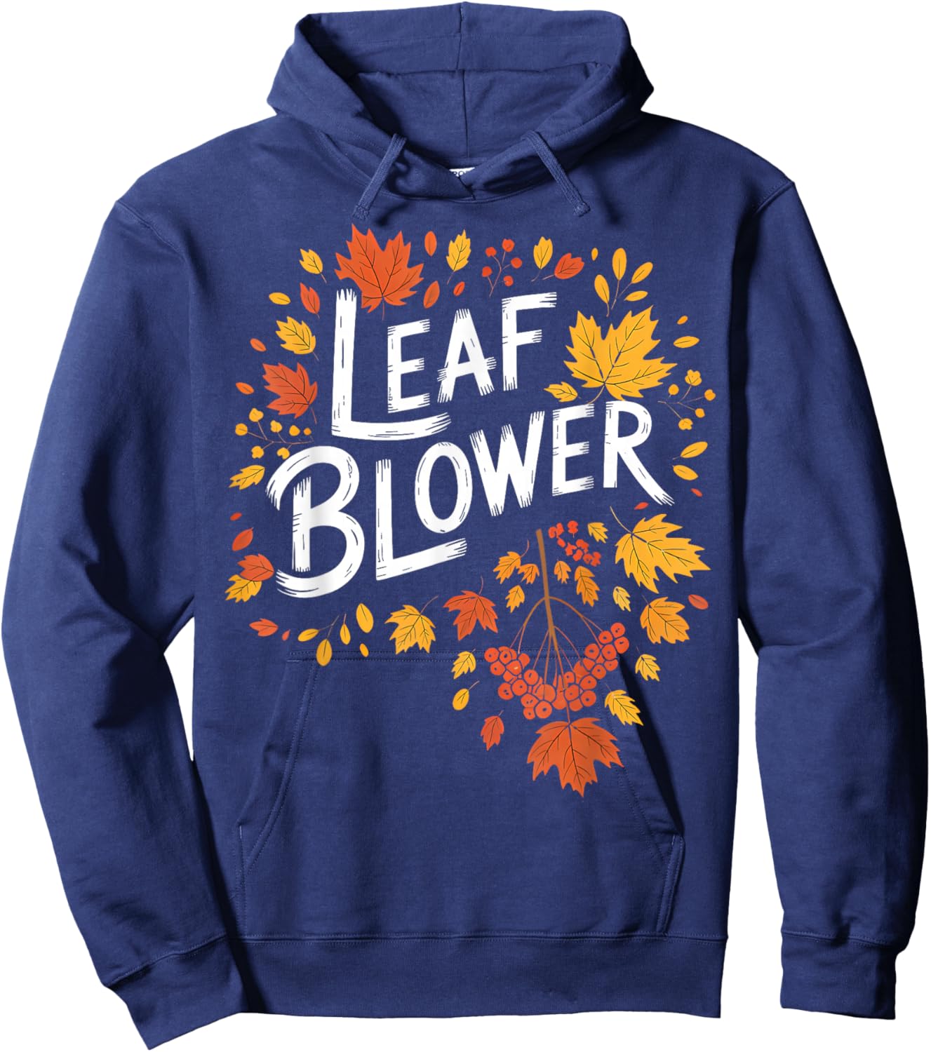 Very Spooktacular Fall Leaf Blower Sucking for Everyone Hoodie - Hoodie | Navy