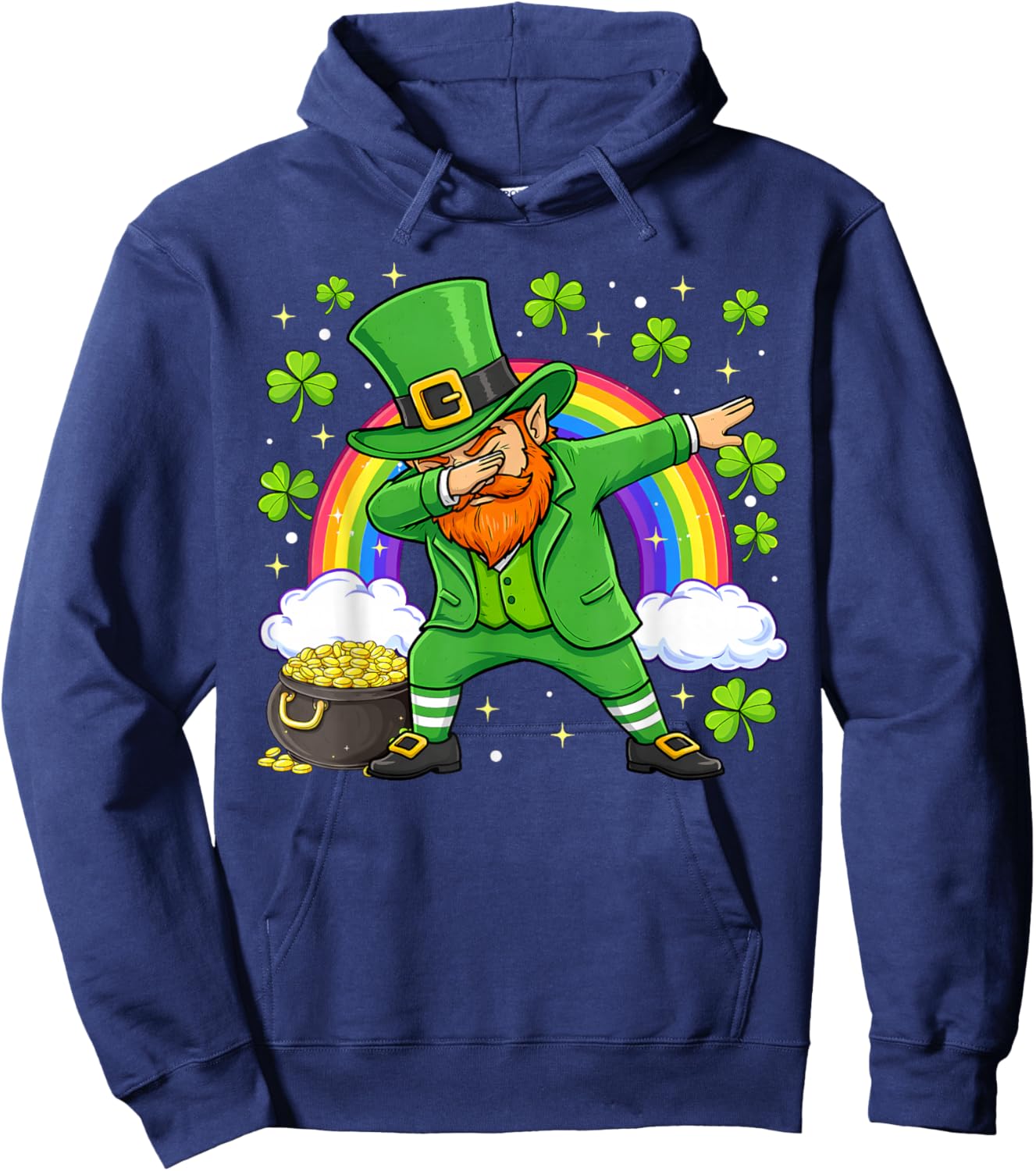 Dab Leprechaun Irish St Patricks Day Green Boys Toddler Kids Hoodie - Hoodie | Navy