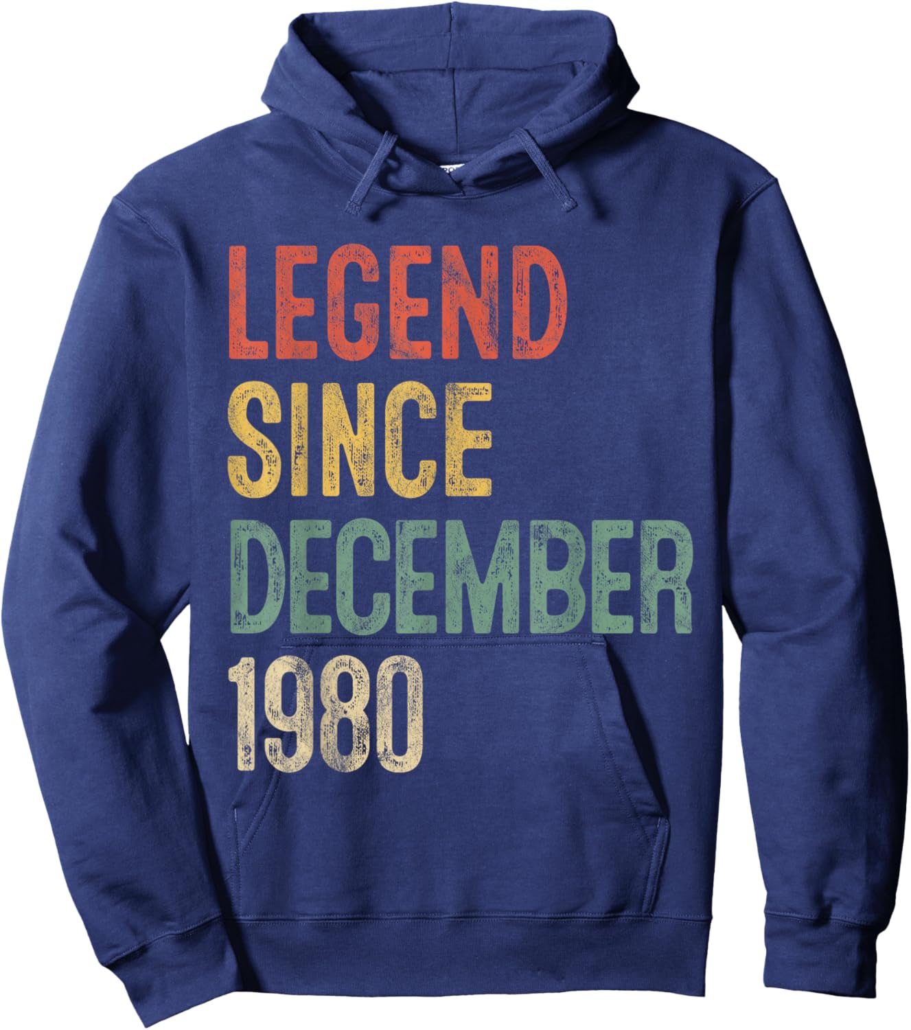 Legend December 1980 45th Birthday Men Women 45 Year Old Hoodie - Hoodie | Navy