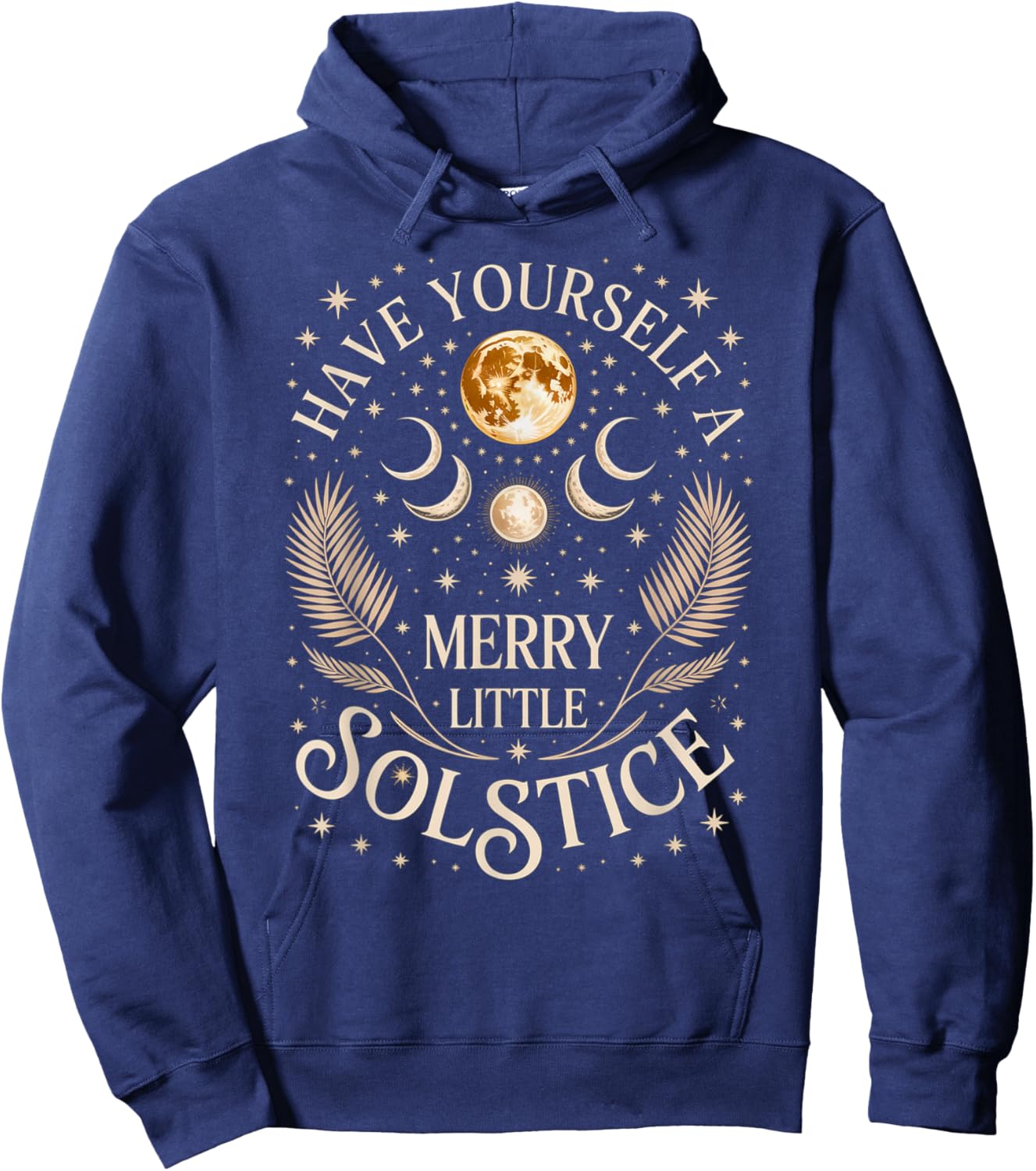 Have Yourself A Merry Little Solstice Pagan Yule Hoodie - Hoodie | Navy