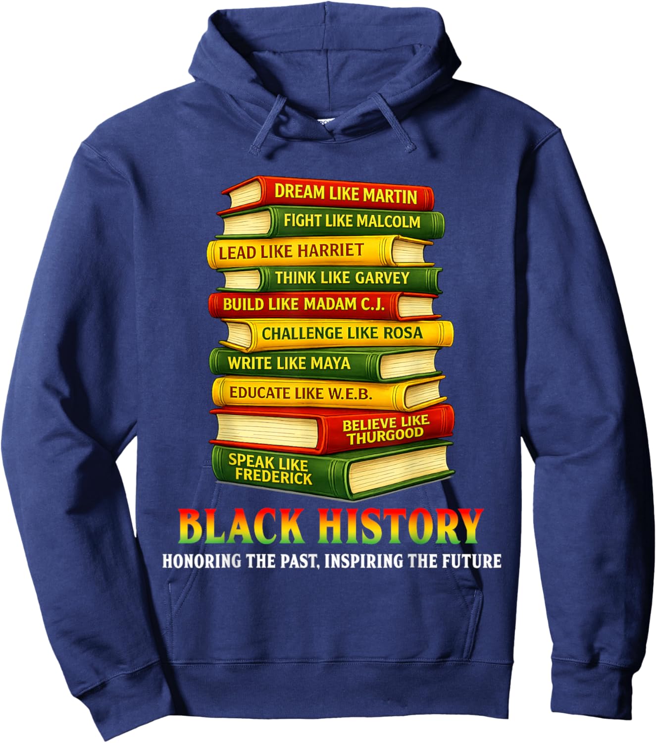 Black History Month African Men Women Kids Students Teachers Hoodie - Hoodie | Navy
