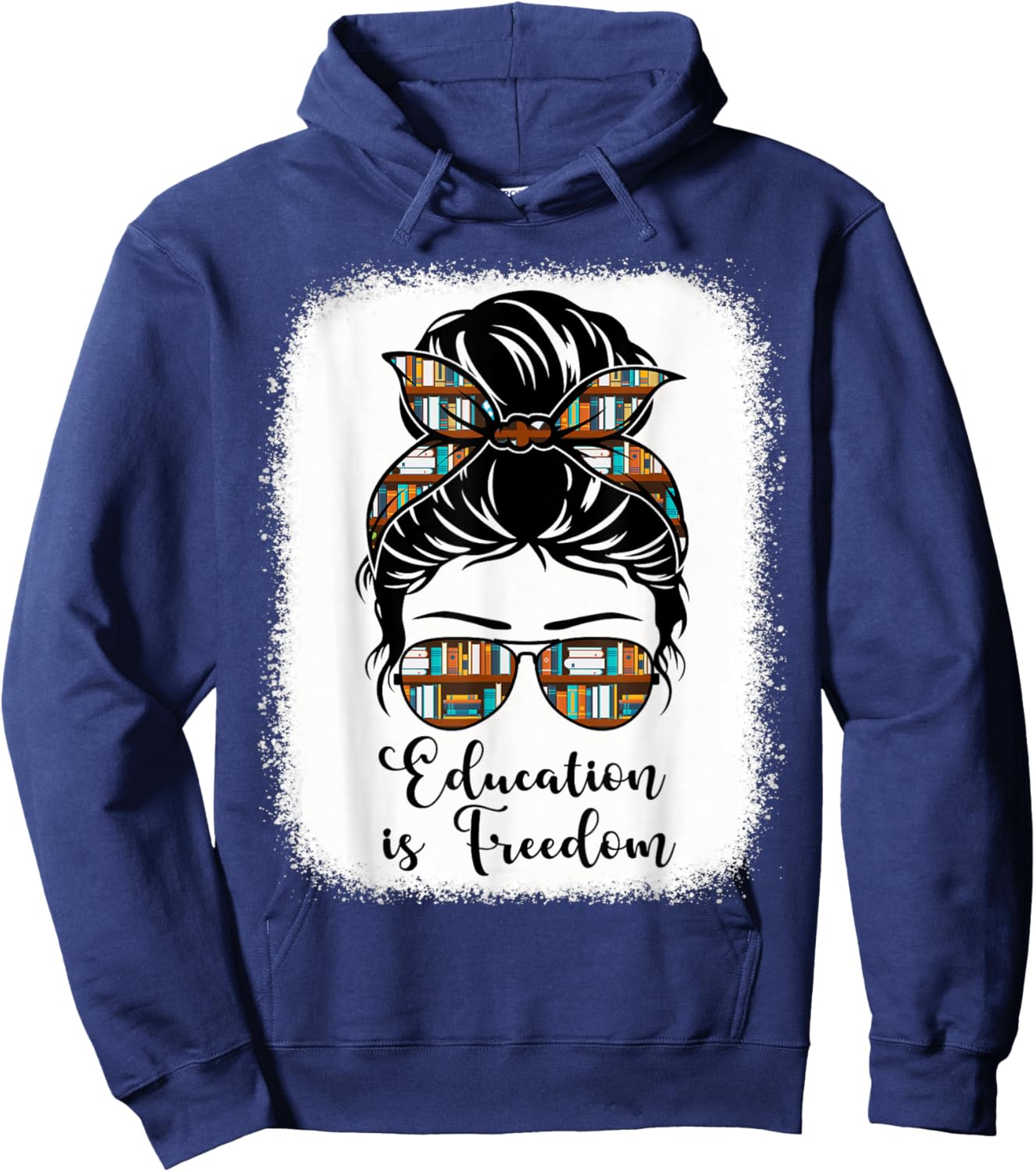 Black History Education is Freedom Books African American Hoodie - Hoodie | Navy