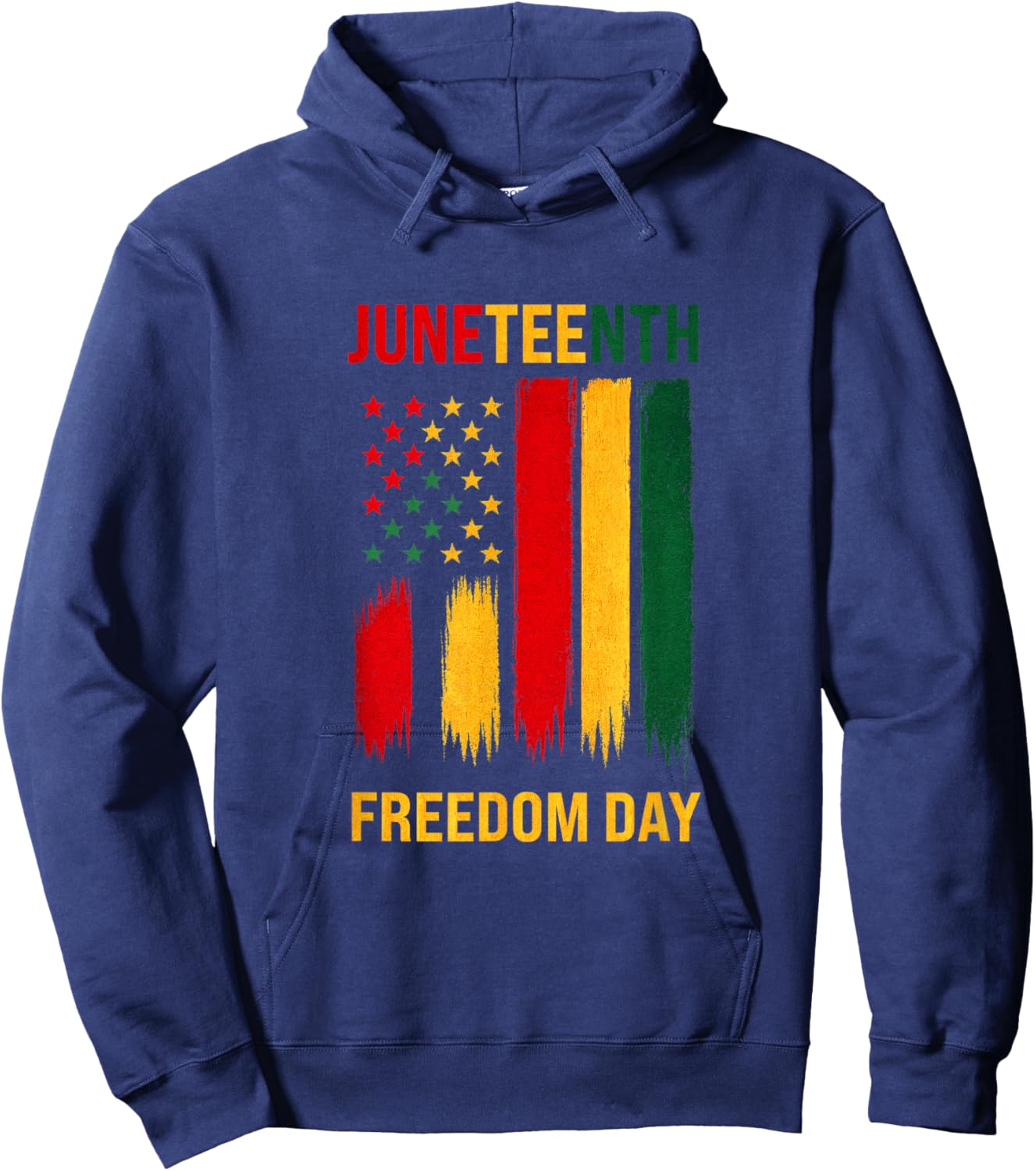 Juneteenth Freedom Day 1865 African American Pride Flag Hoodie - Hoodie | Navy