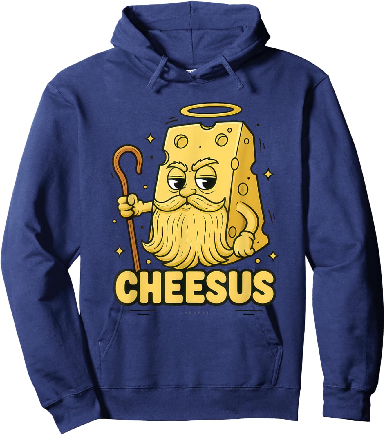 Funny Christian Shirts Crazy Cheesus Religious Gifts Cheese Hoodie - Hoodie | Navy