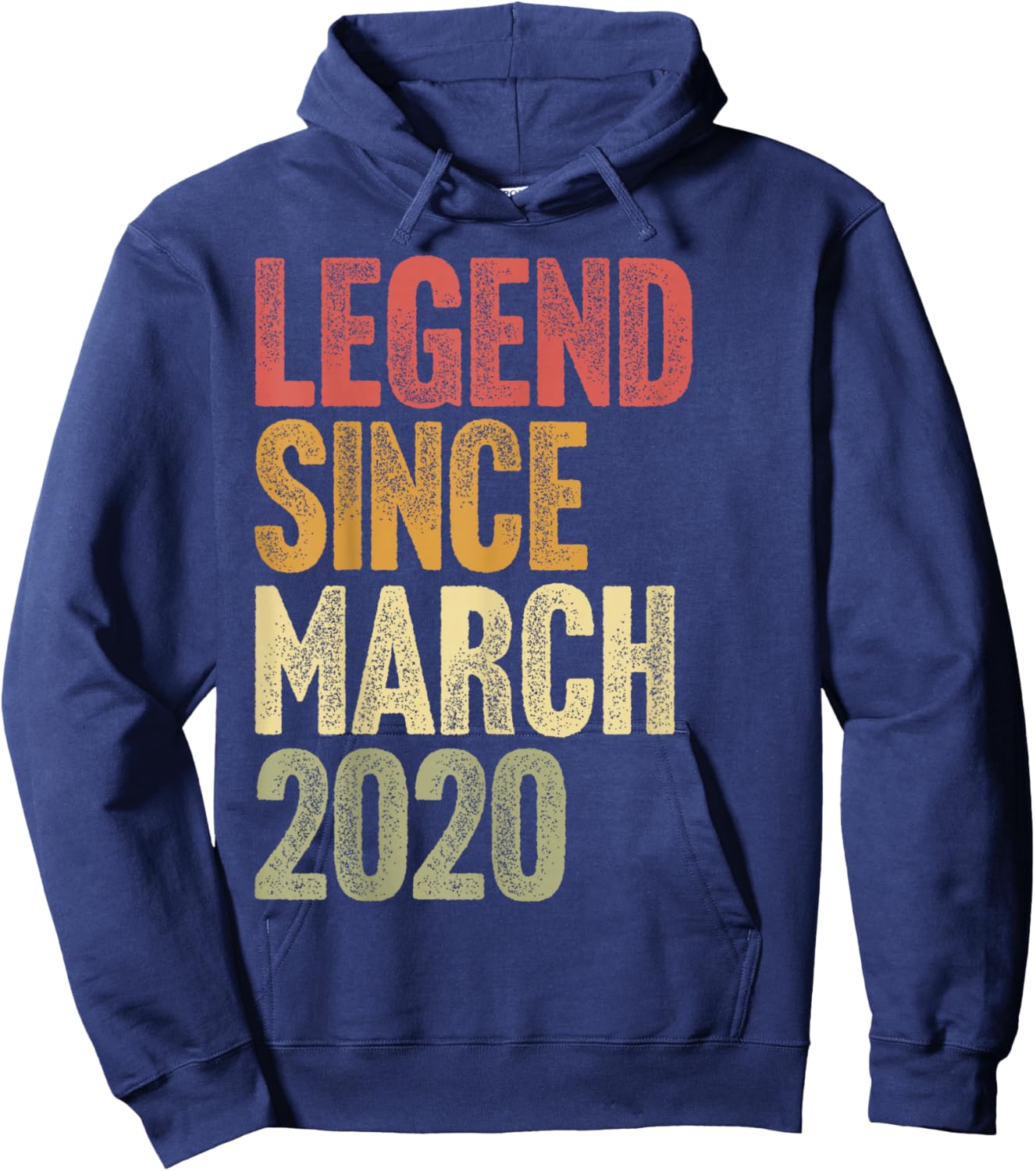 6 Year Old Kids Legend Since March 2020 Retro 6th Birthday Hoodie - Hoodie | Navy