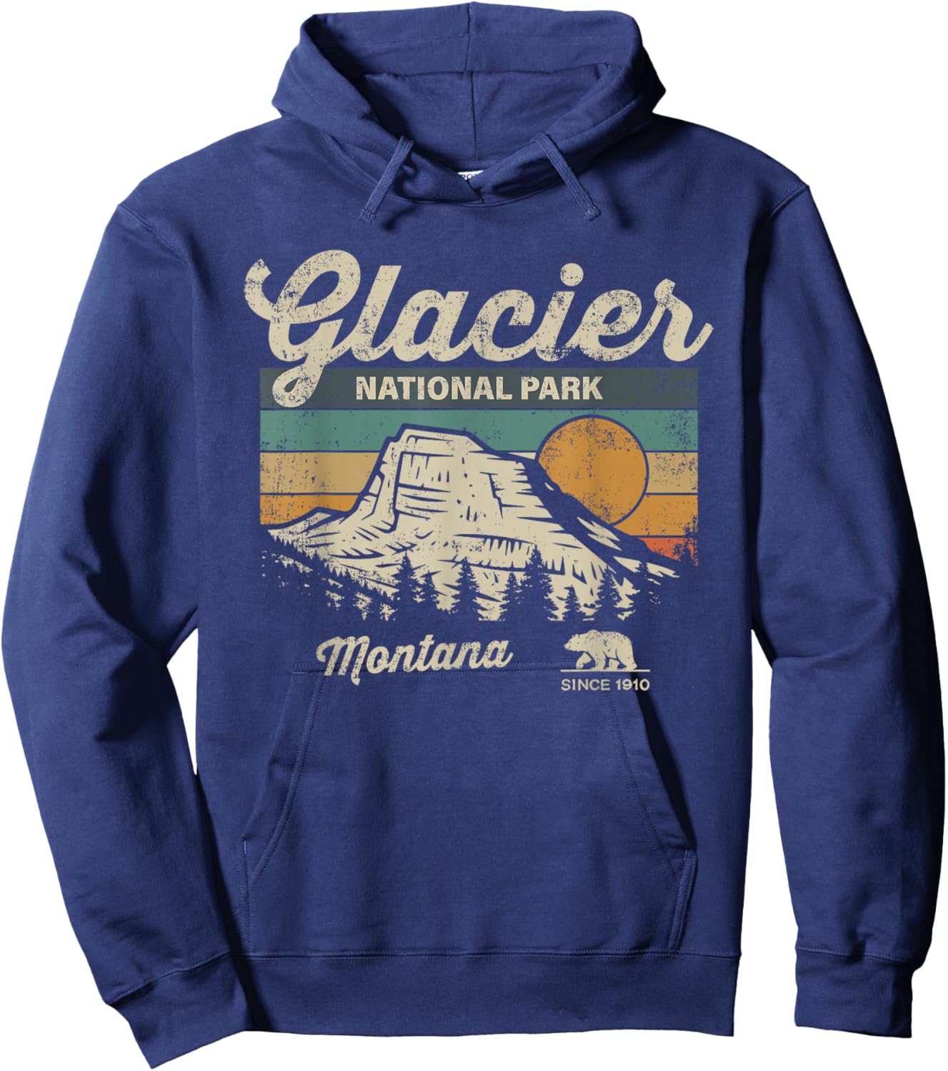 Glacier National Park Hoodie - Hoodie | Navy