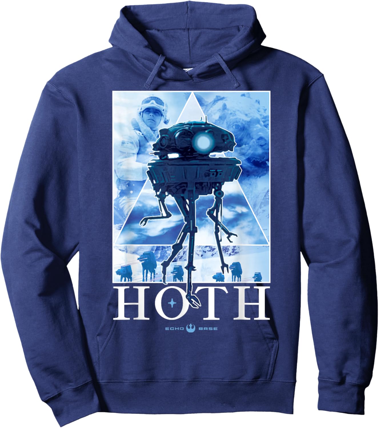 Star Wars A New Hope Hoth Echo Base Poster Hoodie - Hoodie | Navy